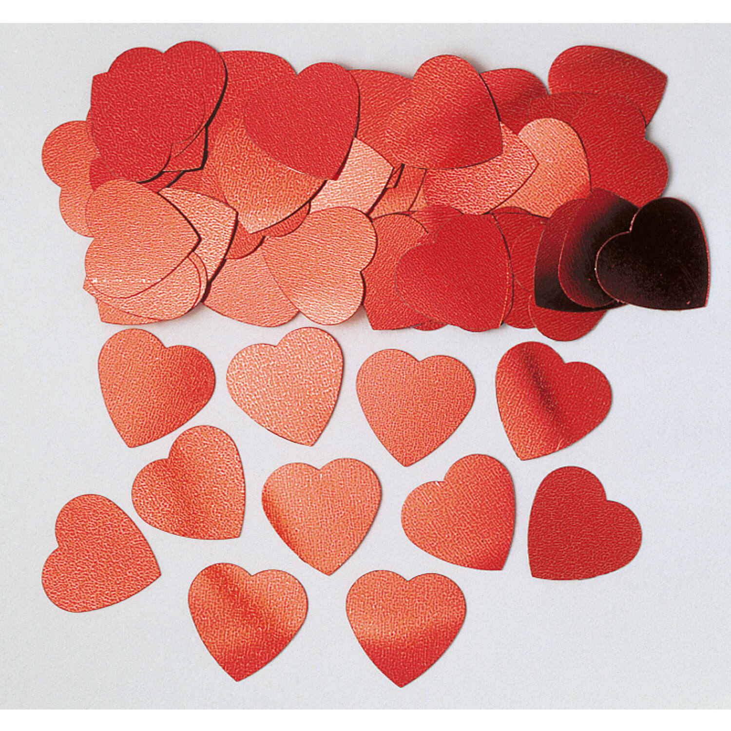 Confetti Jumbo Hearts Red Metallic Foil 14 g