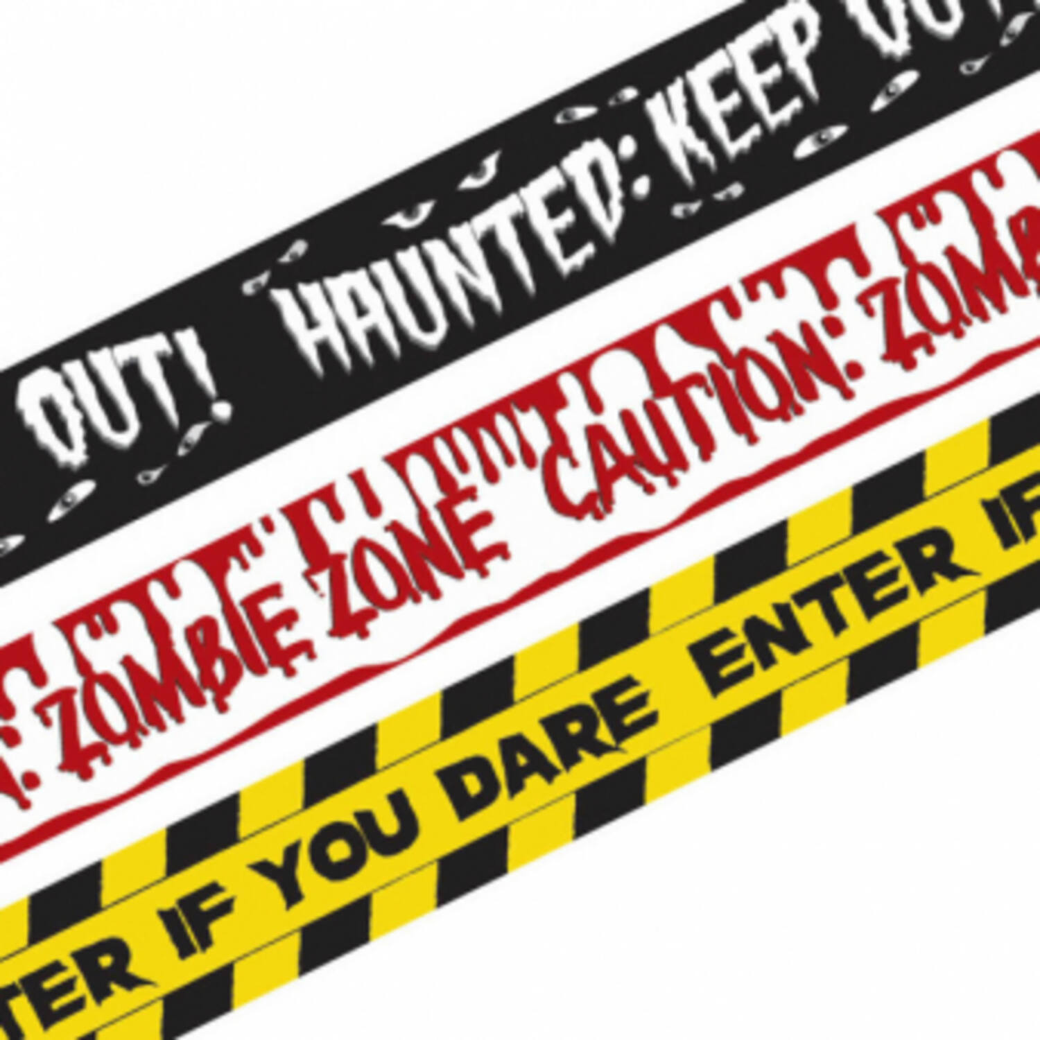 3 Caution Tapes Halloween Foil 914 cm