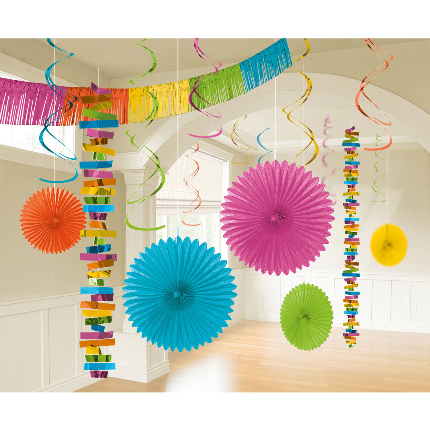 Decoration Kit Multi Colour Paper / Foil 18 Parts 274 cm / 213 cm / 20.3 - 55.8 cm