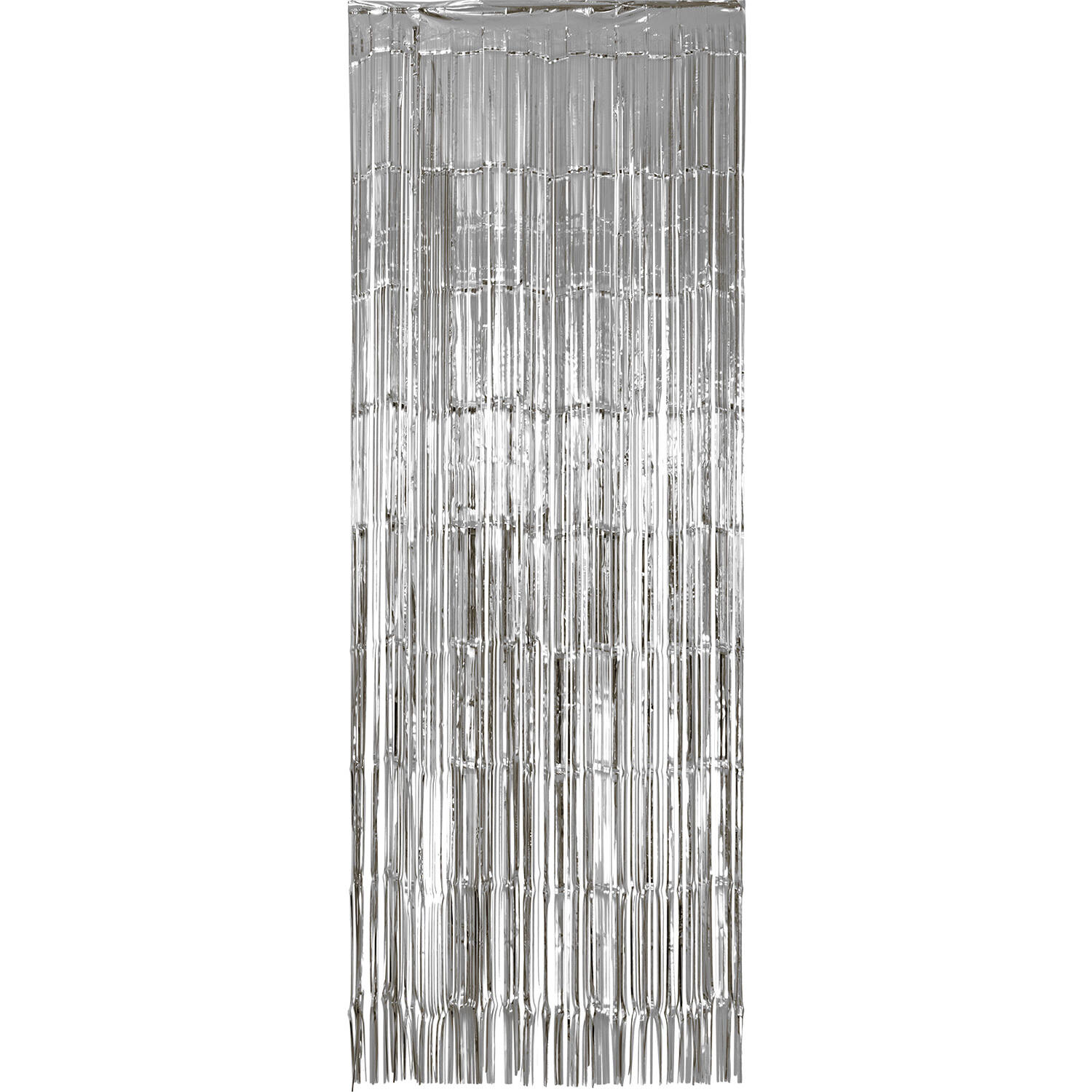 Door Curtain Silver Metallic Plastic 243 x 91.4 cm
