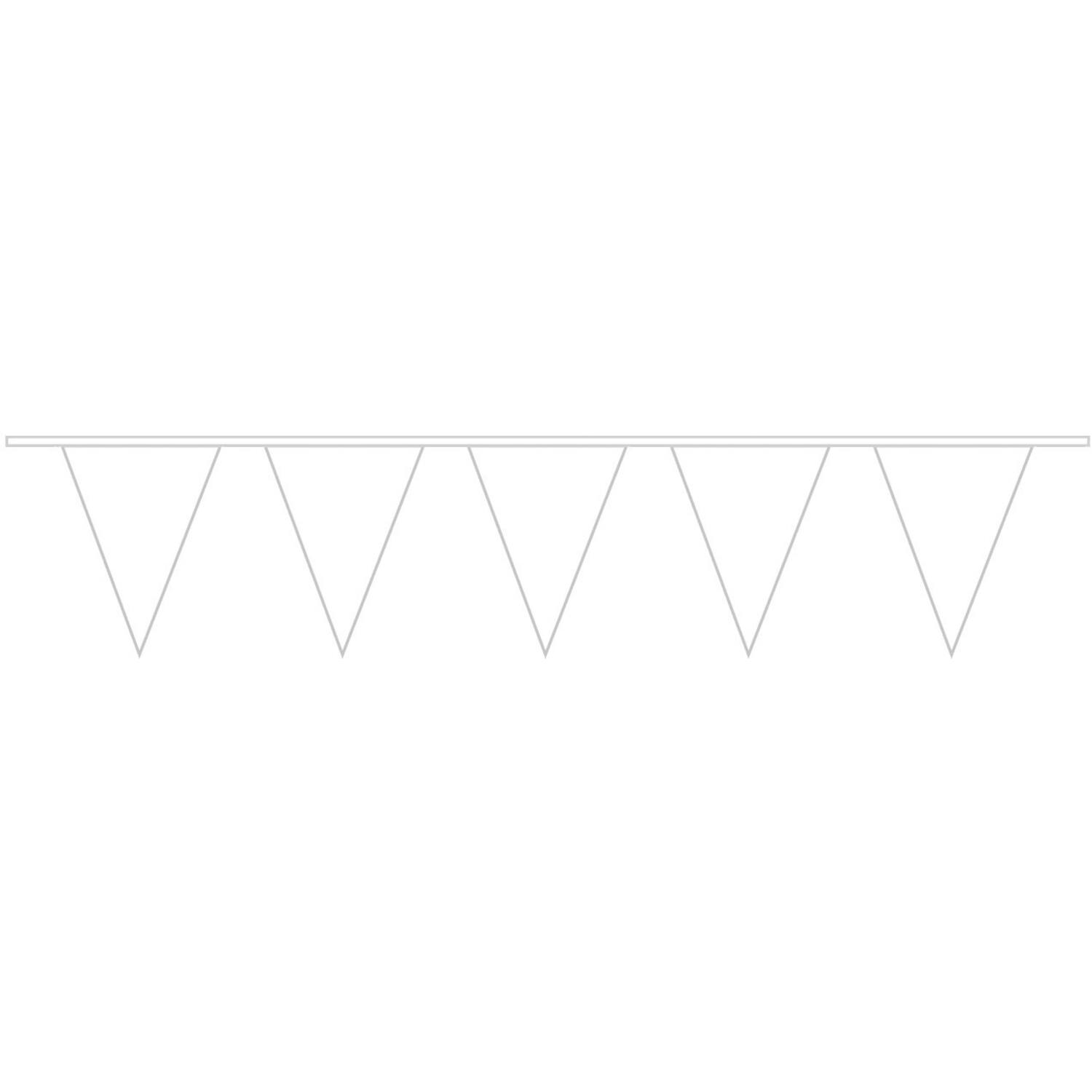 Pennant Banner Frosty White Plastic 1000 x 32 cm