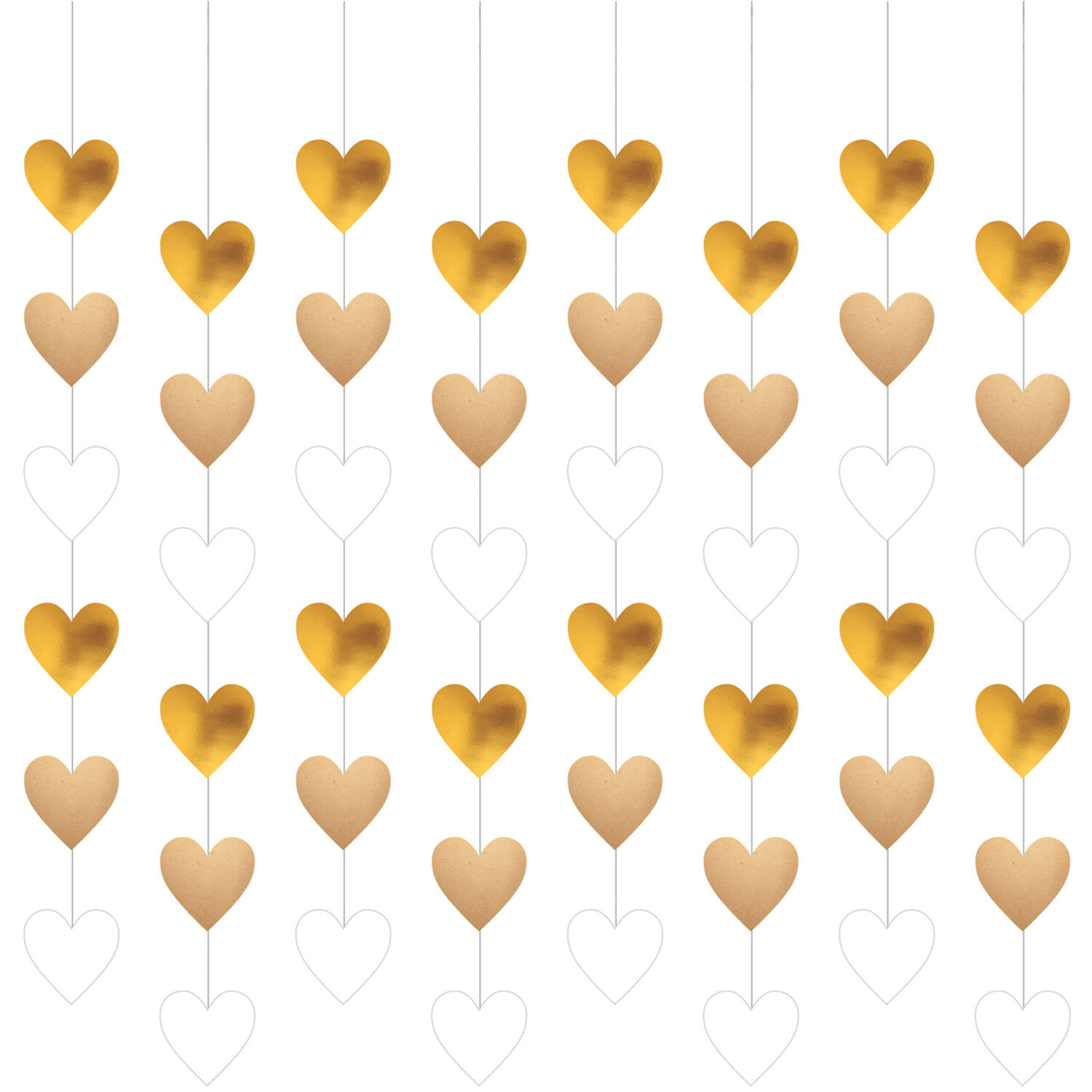 8 String Decorations Wedding Paper Length 130 cm