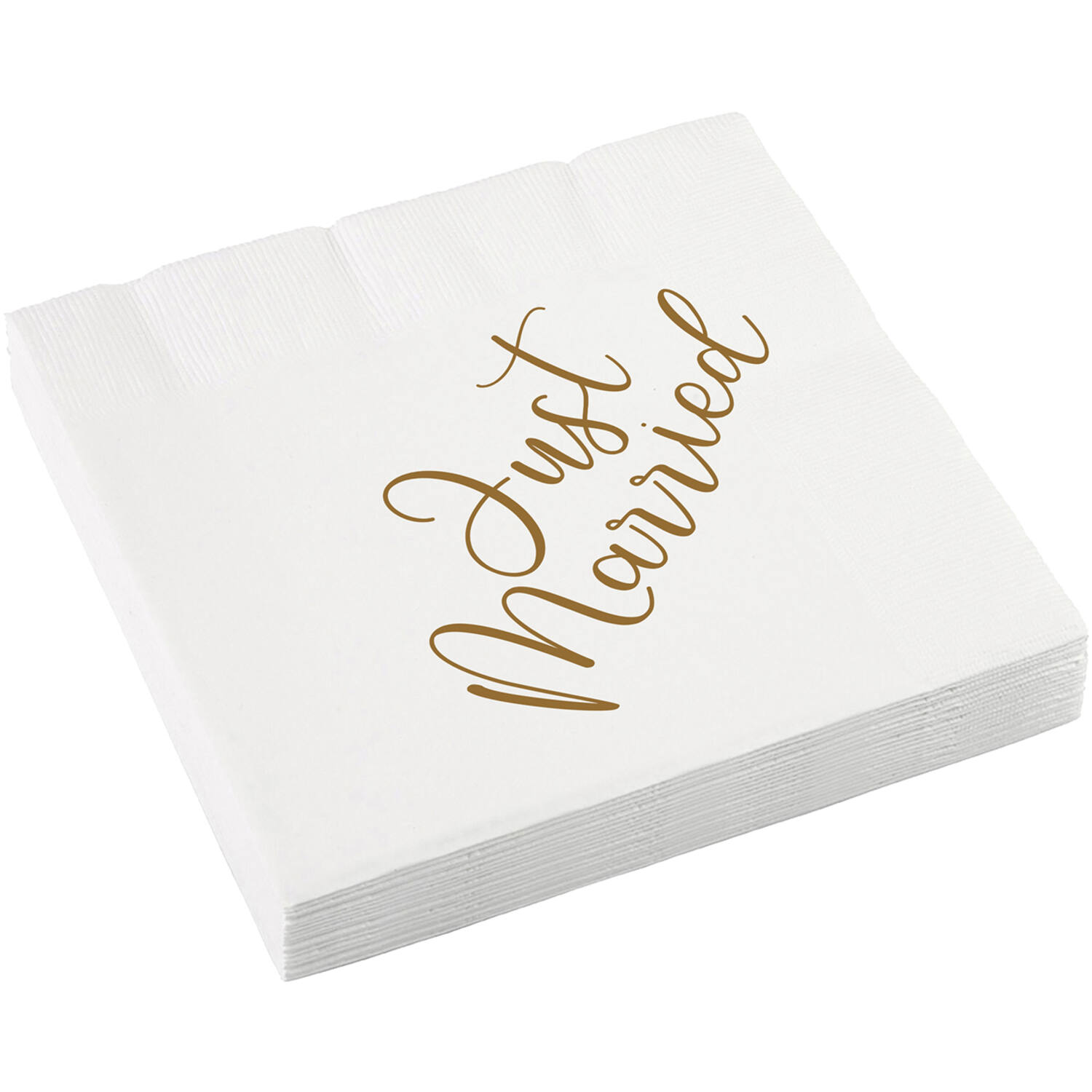16 Napkins "Just Married" Wedding 33 x 33 cm Paper