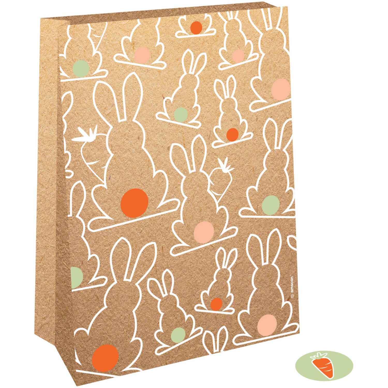 4 Paper Bags Easter Bunny 15 x 21 x 6 cm