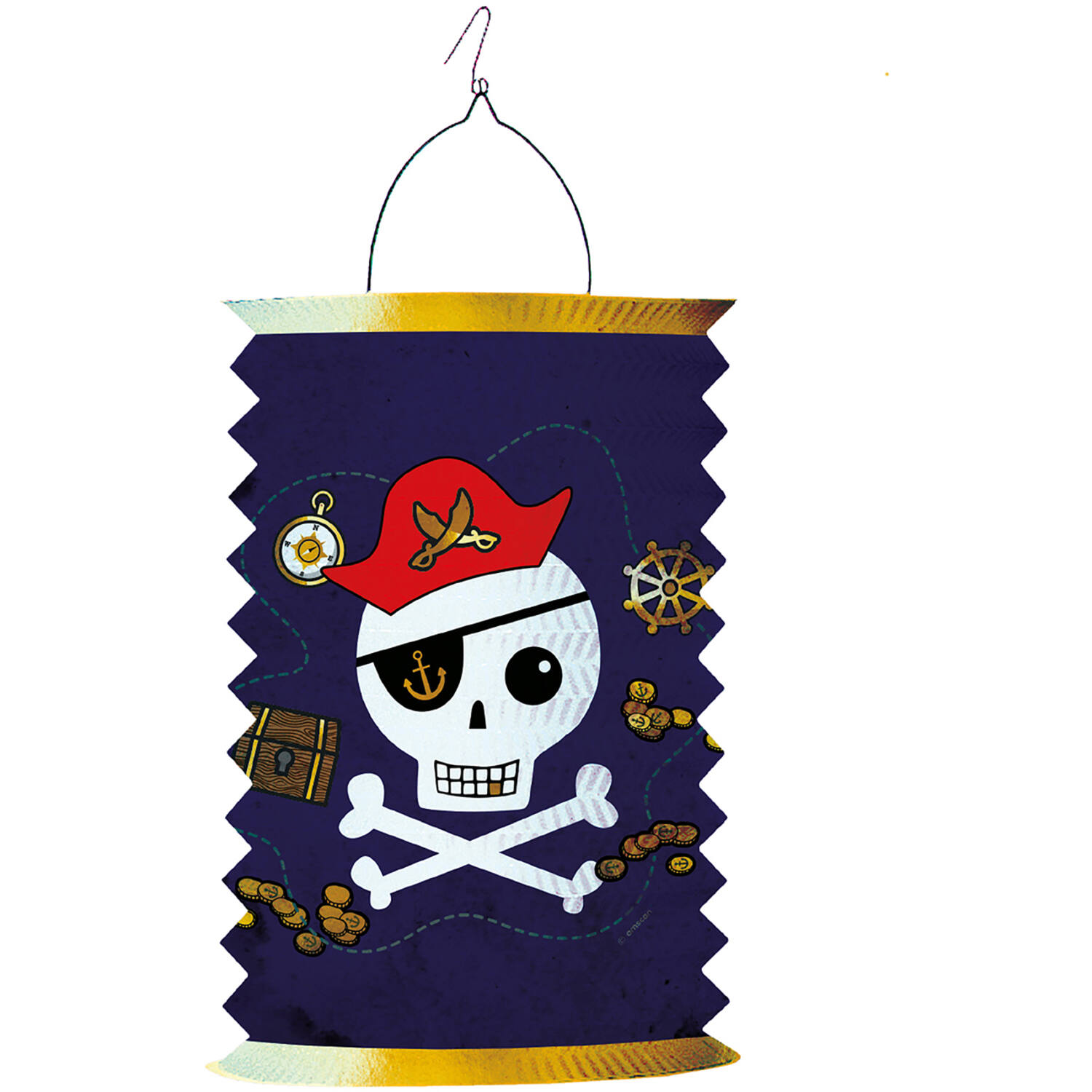 Drop Lantern Pirates Map Paper 28 cm