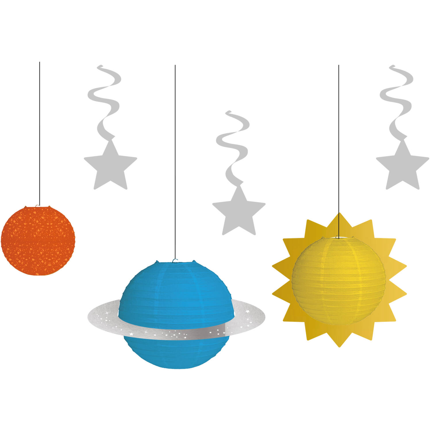Decoration Kit Space Party Paper 6 Pieces