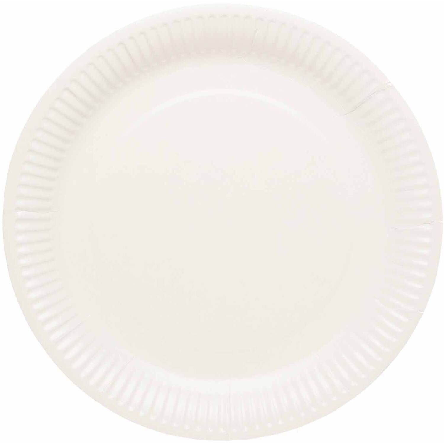 8 Plates Coconut Round Paper 23cm