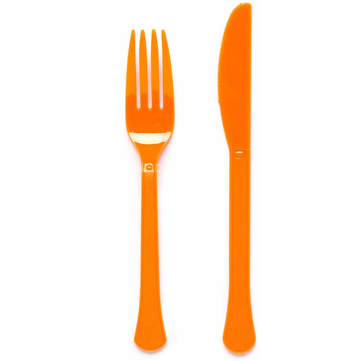 Cutlery Plastic Pumpkin 24 Pieces