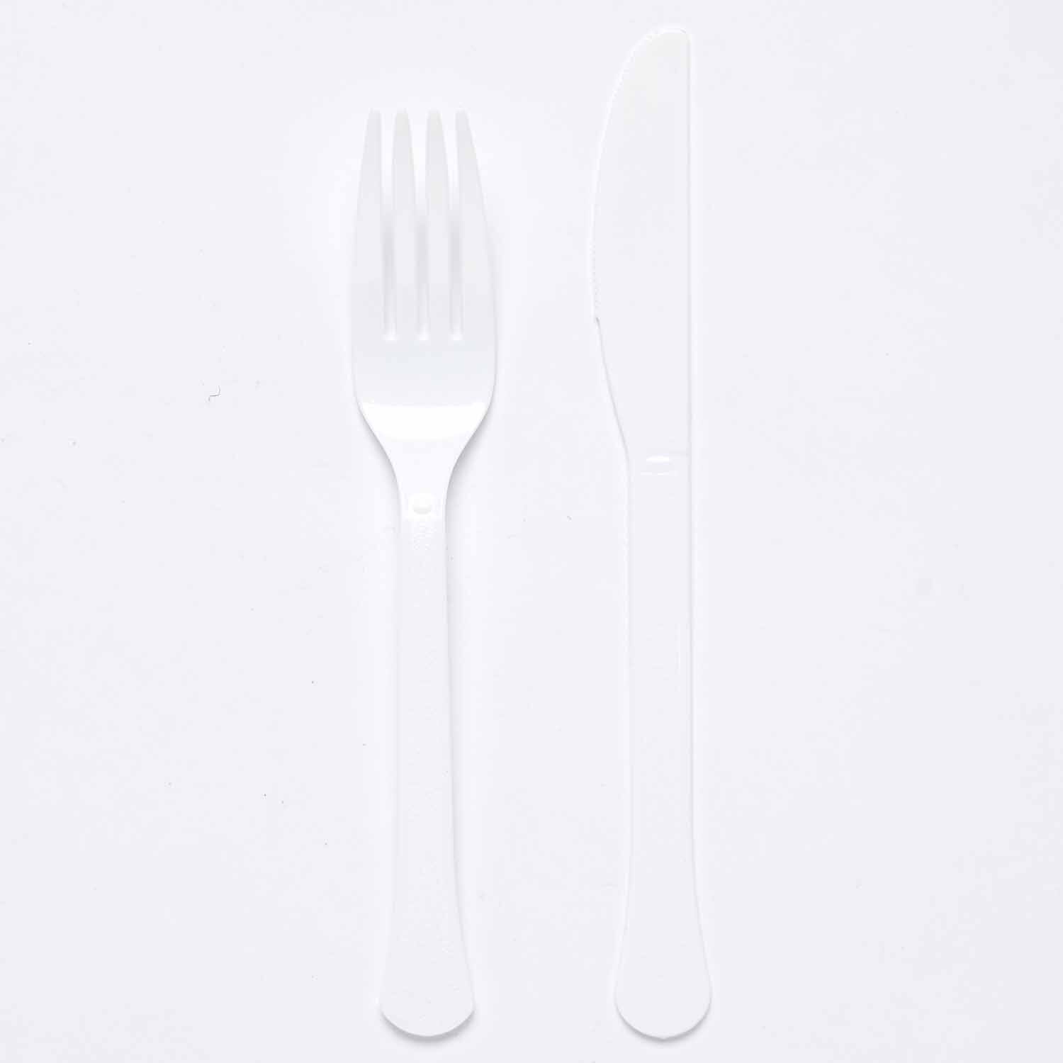 Cutlery Plastic Coconut 24 Pieces