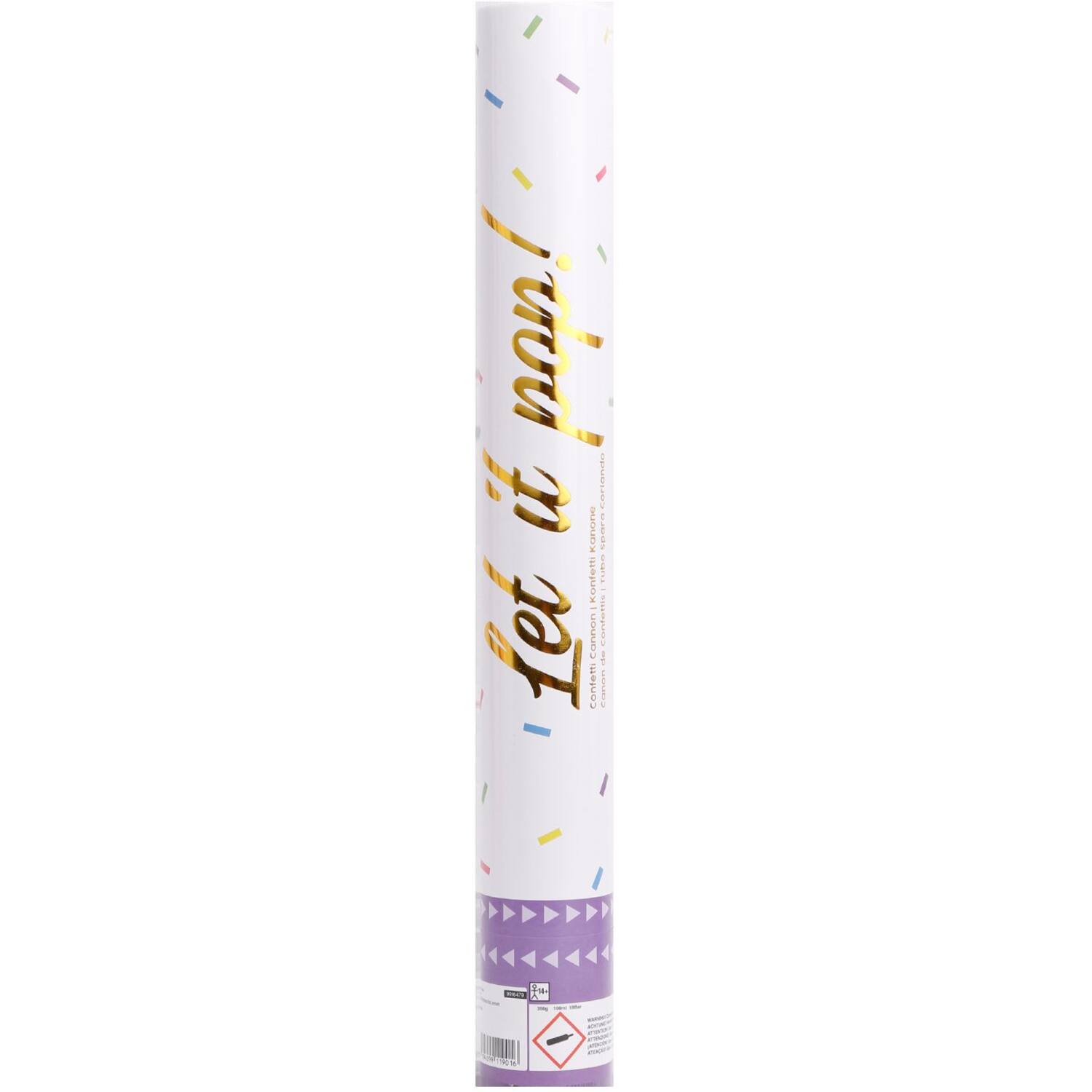 Confetti Cannon Multicolor Rectangular Foil 40 cm