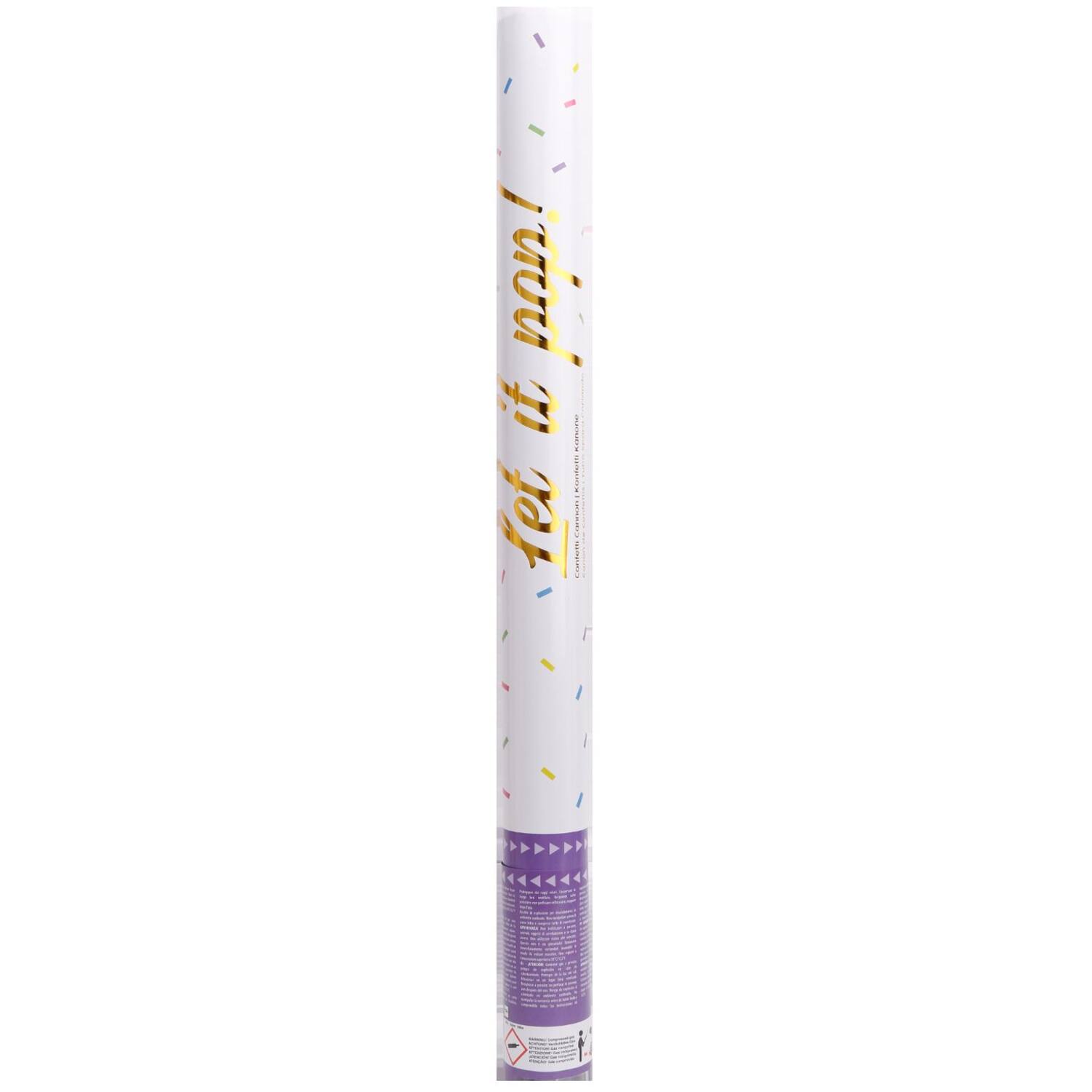 Confetti Cannon Multicolor Rectangular Foil 60 cm