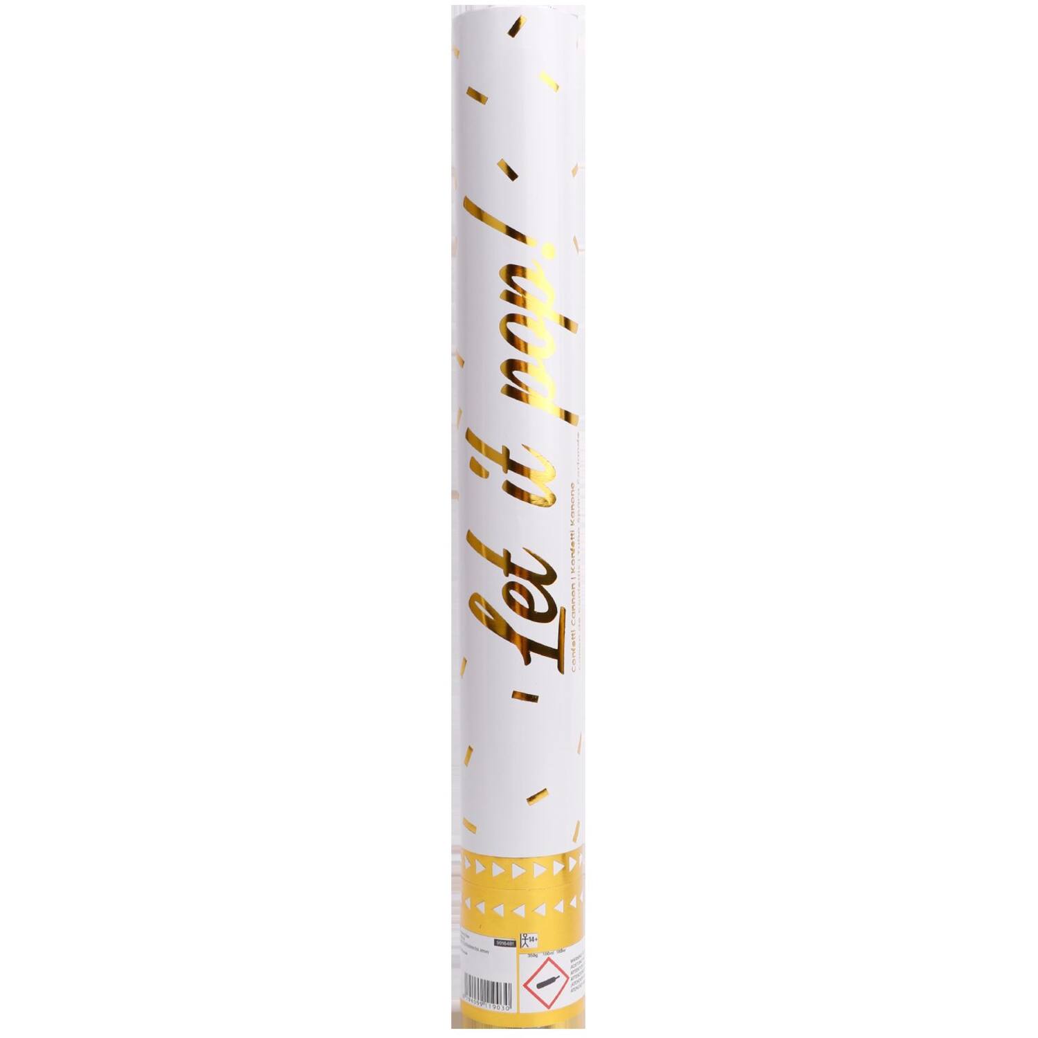 Confetti Cannon Gold Rectangular Foil 40 cm