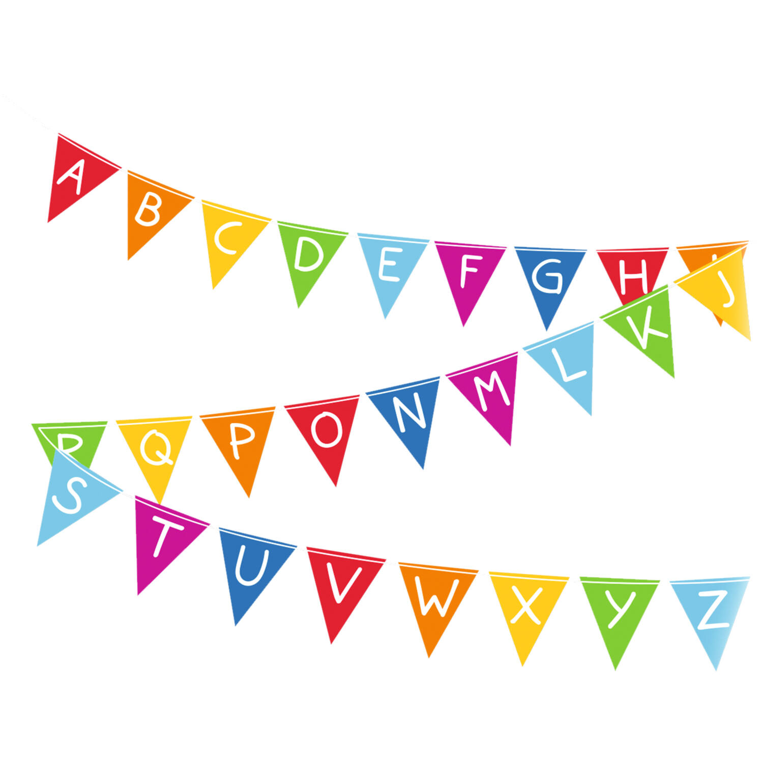Pennant Banner A-Z School Start Paper 400 x 16 cm