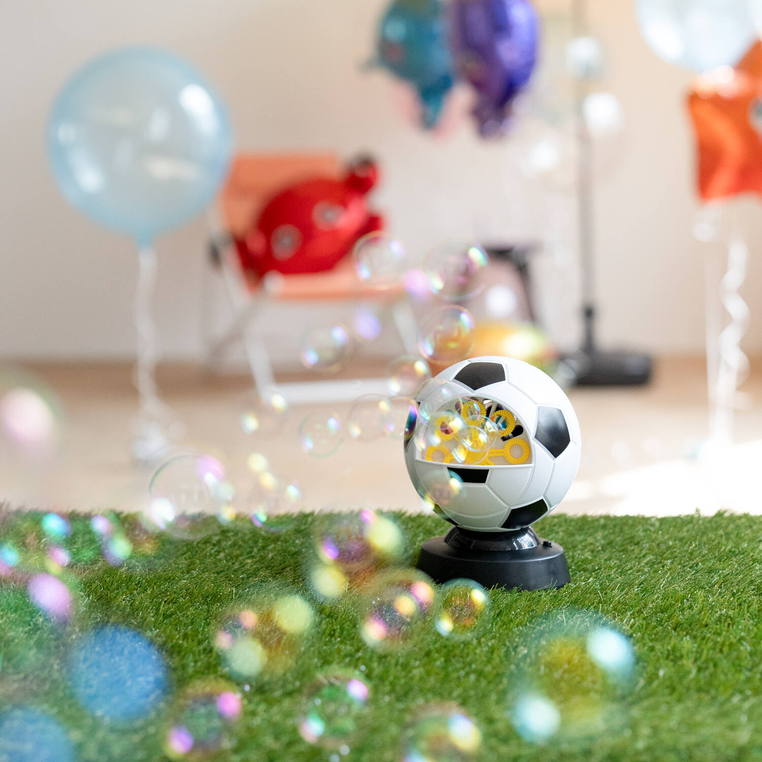 Soap Bubble Machine Football