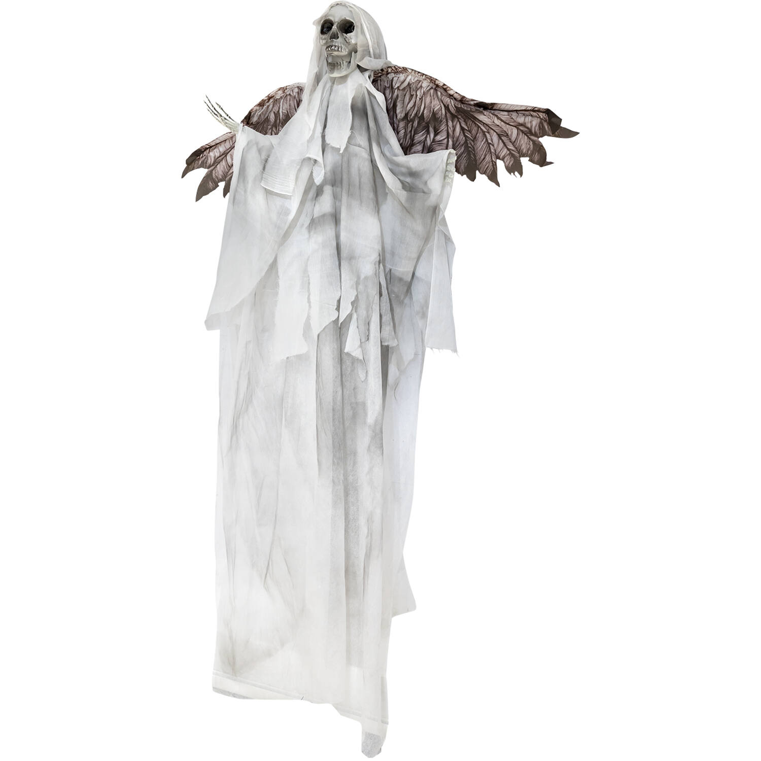 Animatronic Hanging Evil Angel Skeleton with Wings 54 cm x 50 cm x 1.8 m