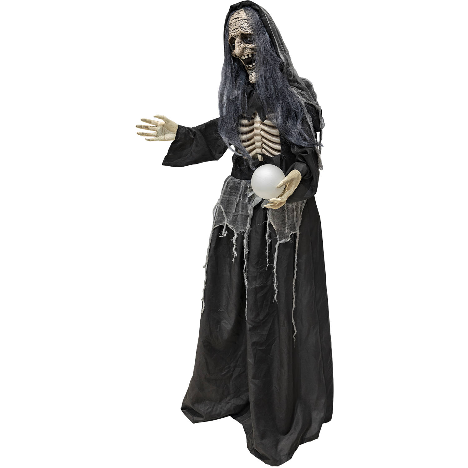 Animatronic Standing Witch with Magic Ball 62 cm x 30 cm x 1.76 m
