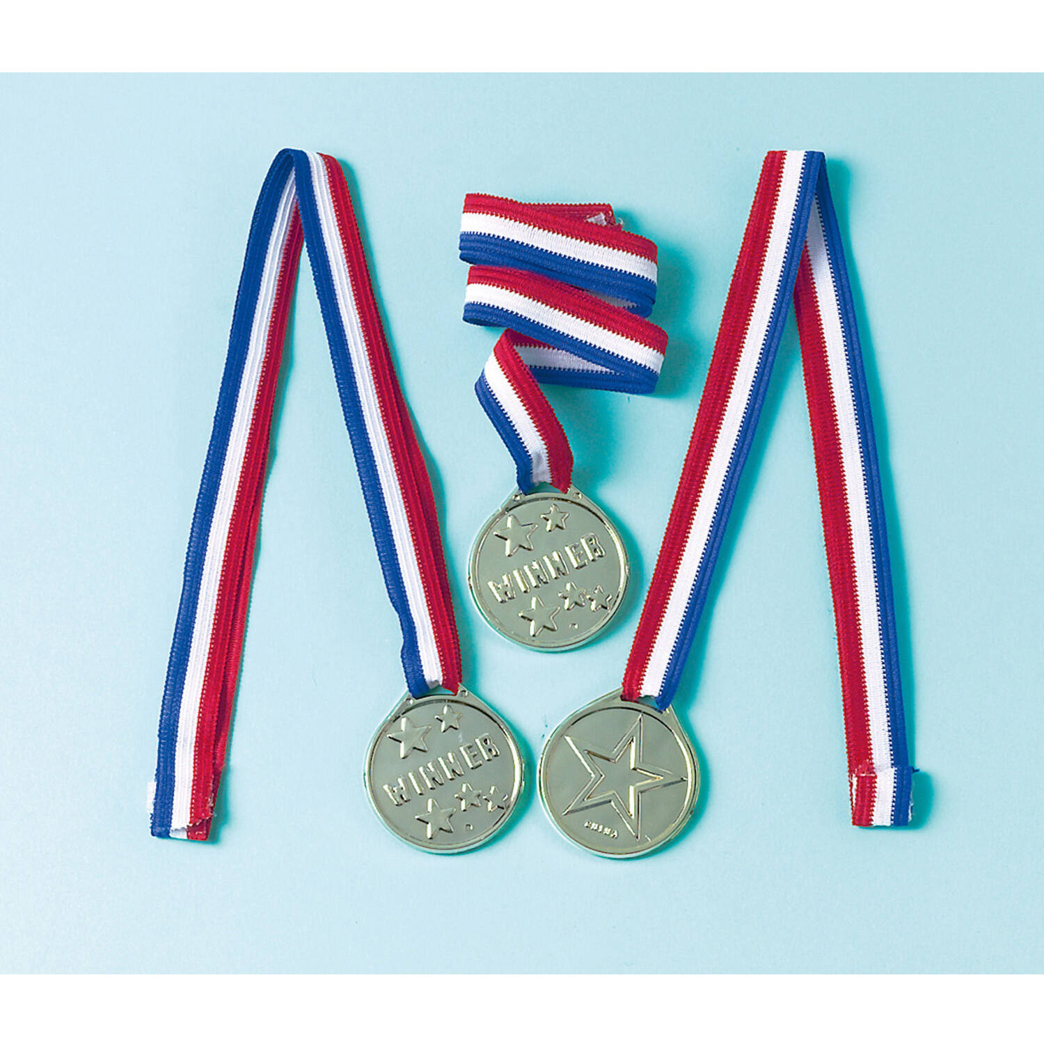 12 Award Ribbons Plastic / Fabric 10.5 x 4.4 cm
