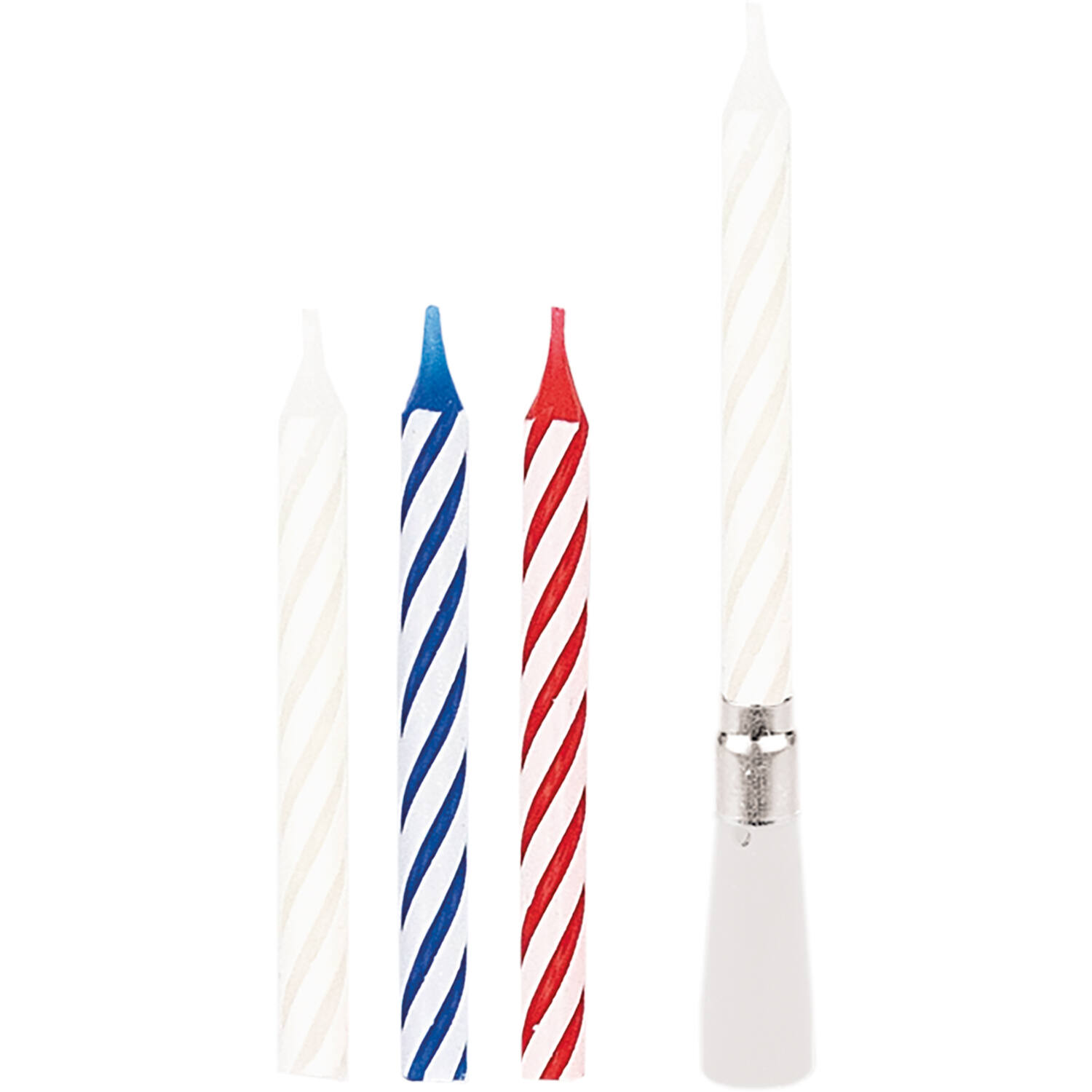 4 Spiral Candles with Music Height 12 cm
