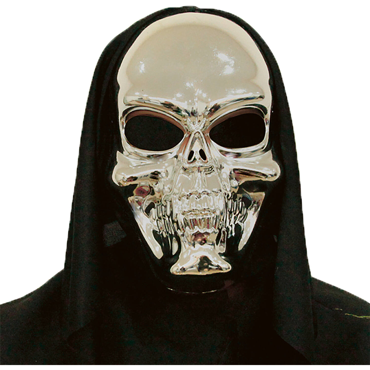 3D Mask Black & Bone Plastic One Size