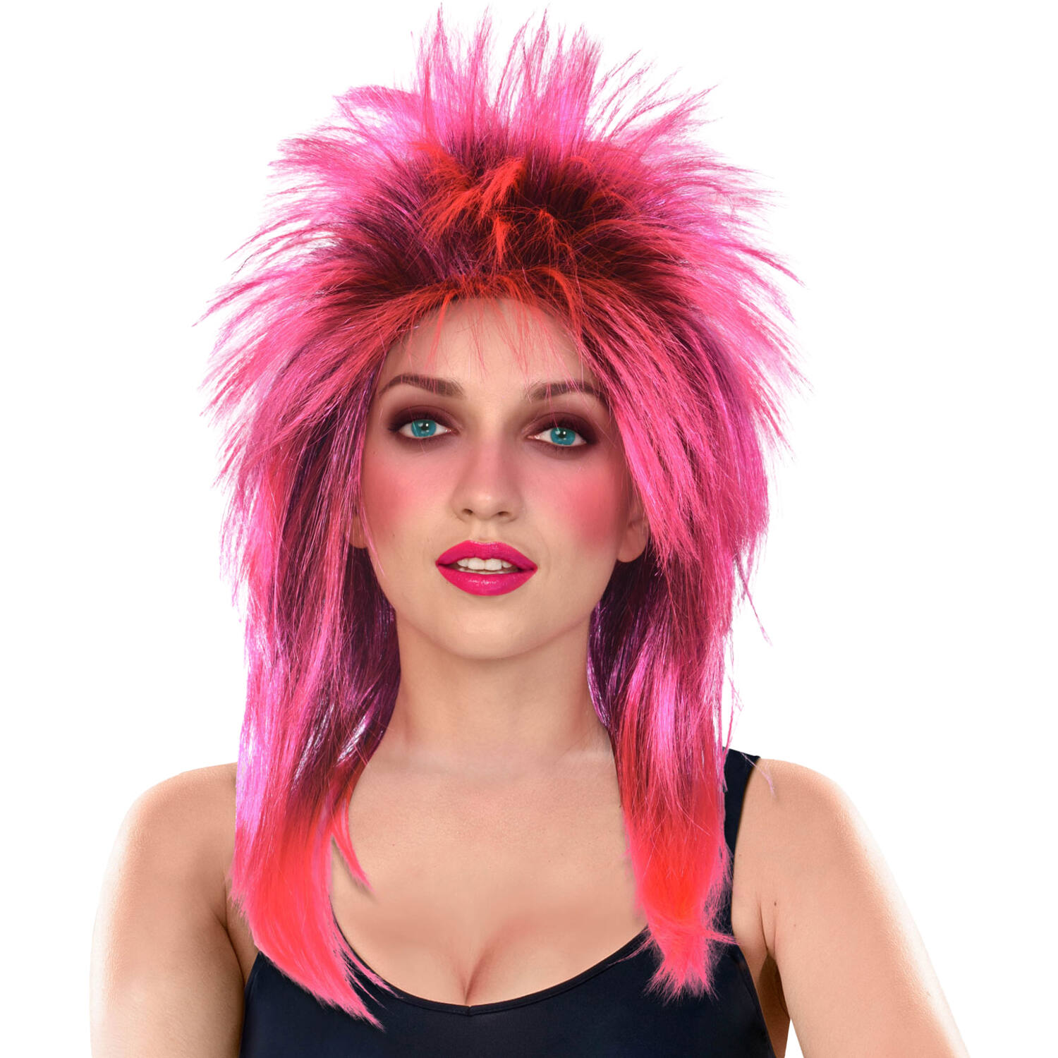 Costume Accessory Wig 80's Rock Star Pink One Size