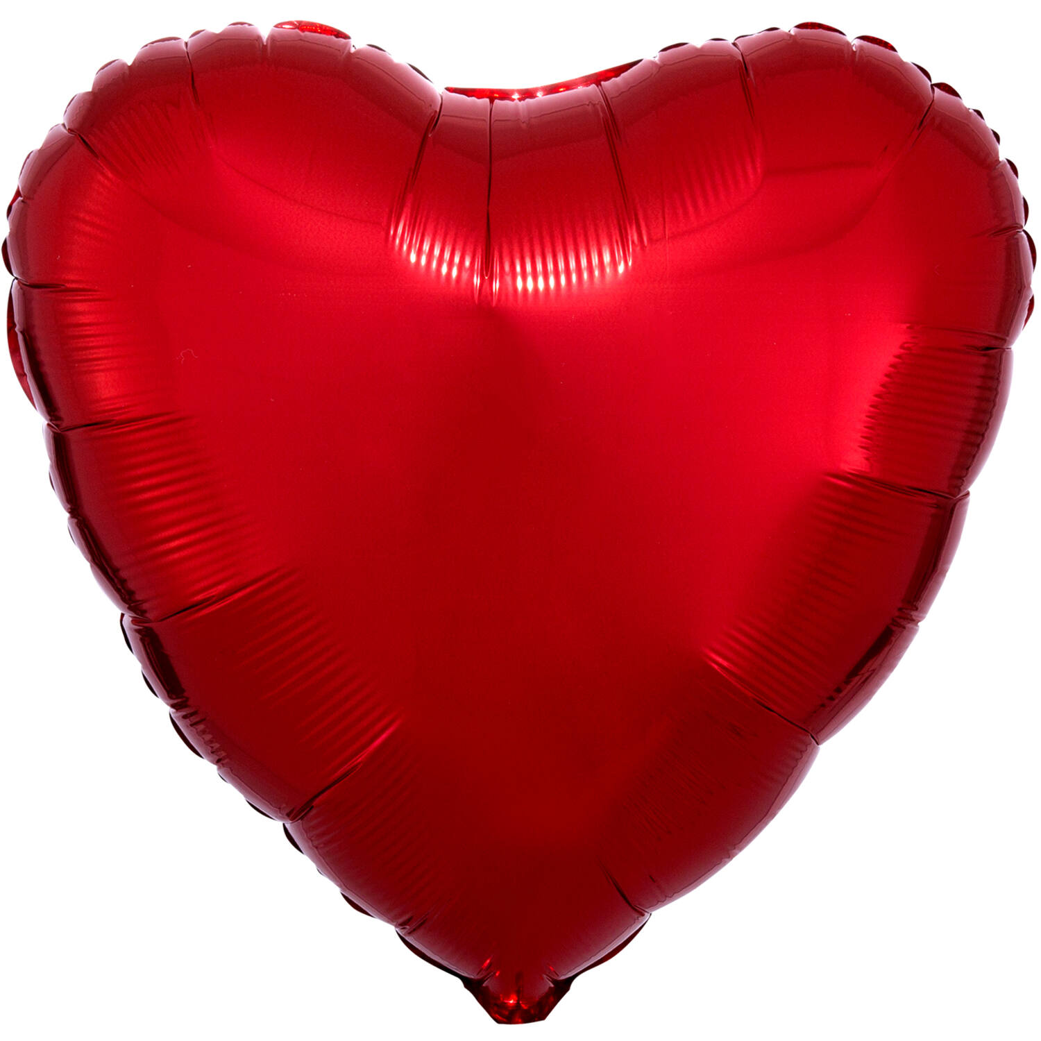 Standard Metallic Red Heart Foil Balloon C16 Packaged 43 cm