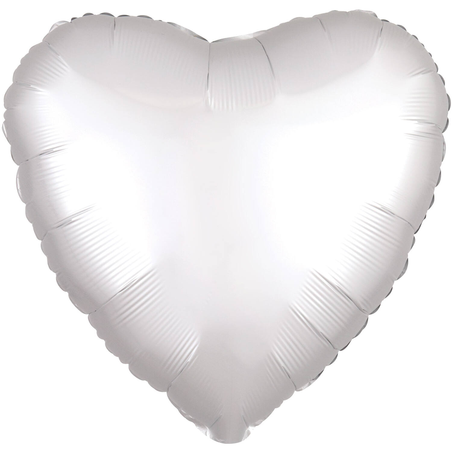 Standard Silk Lustre White Heart Foil Balloon C16 Packaged 43 cm