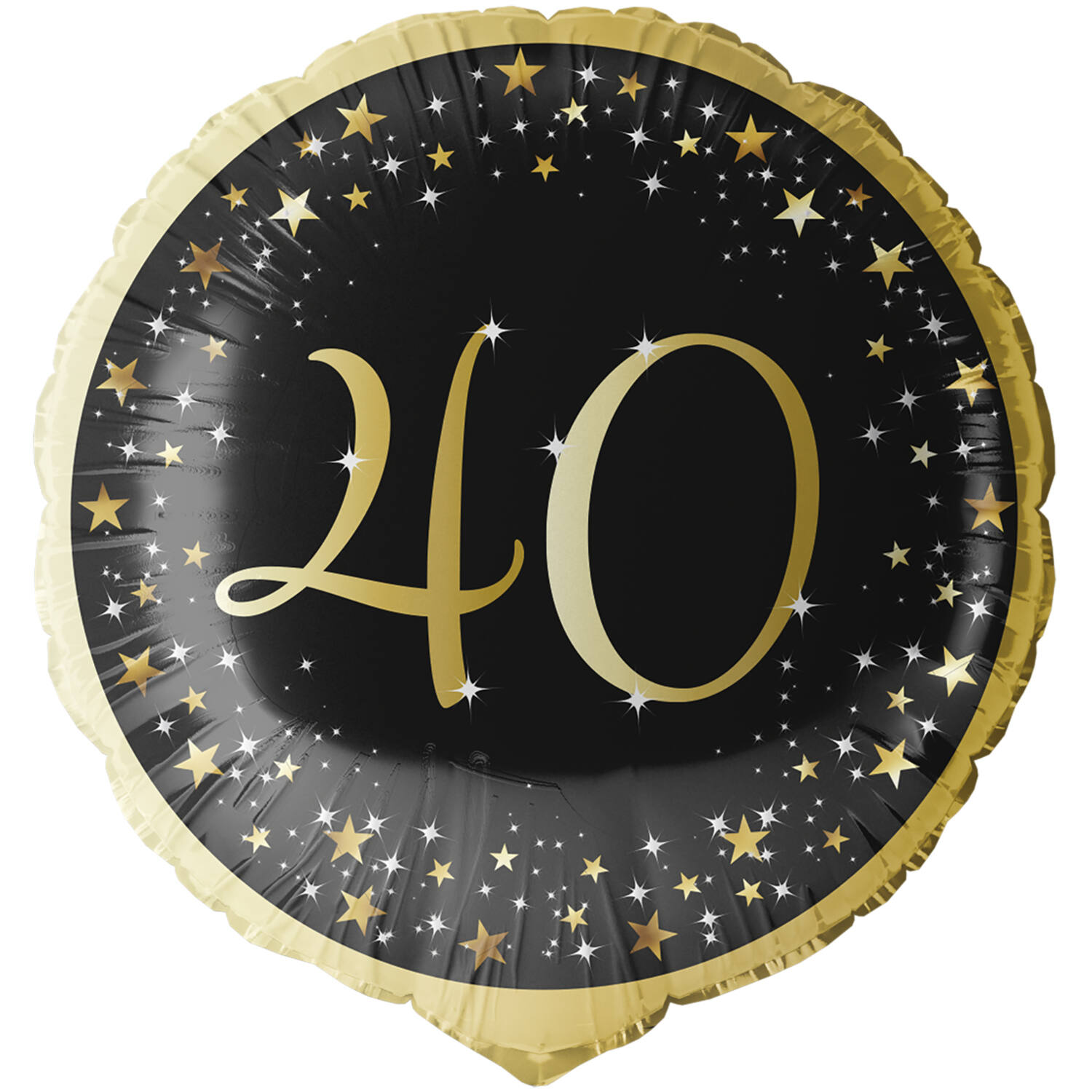 Standard Holographic Starlight Birthday 40 Foil Balloon C55 Packaged 45 cm