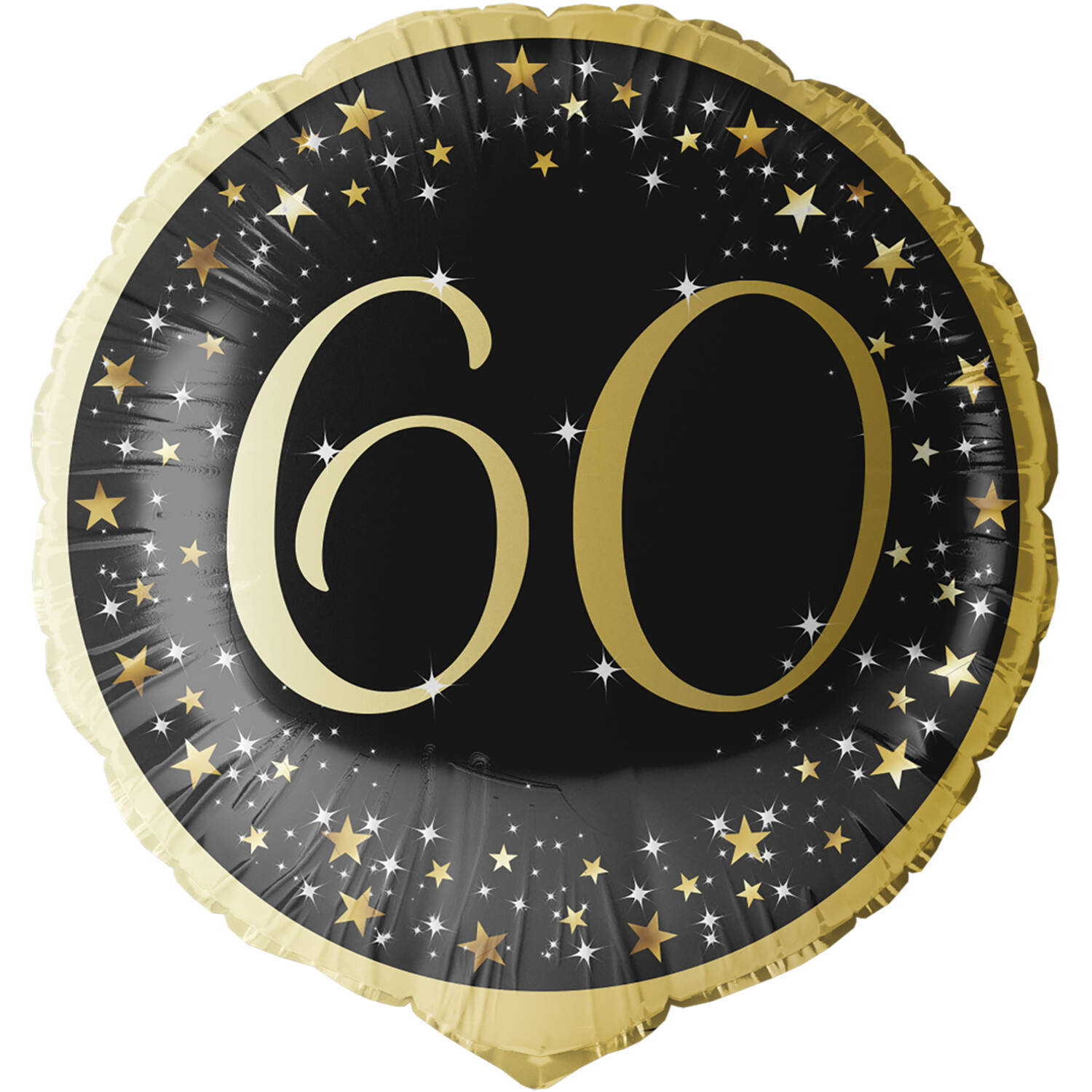 Standard Holographic Starlight Birthday 60 Foil Balloon C55 Packaged 45 cm
