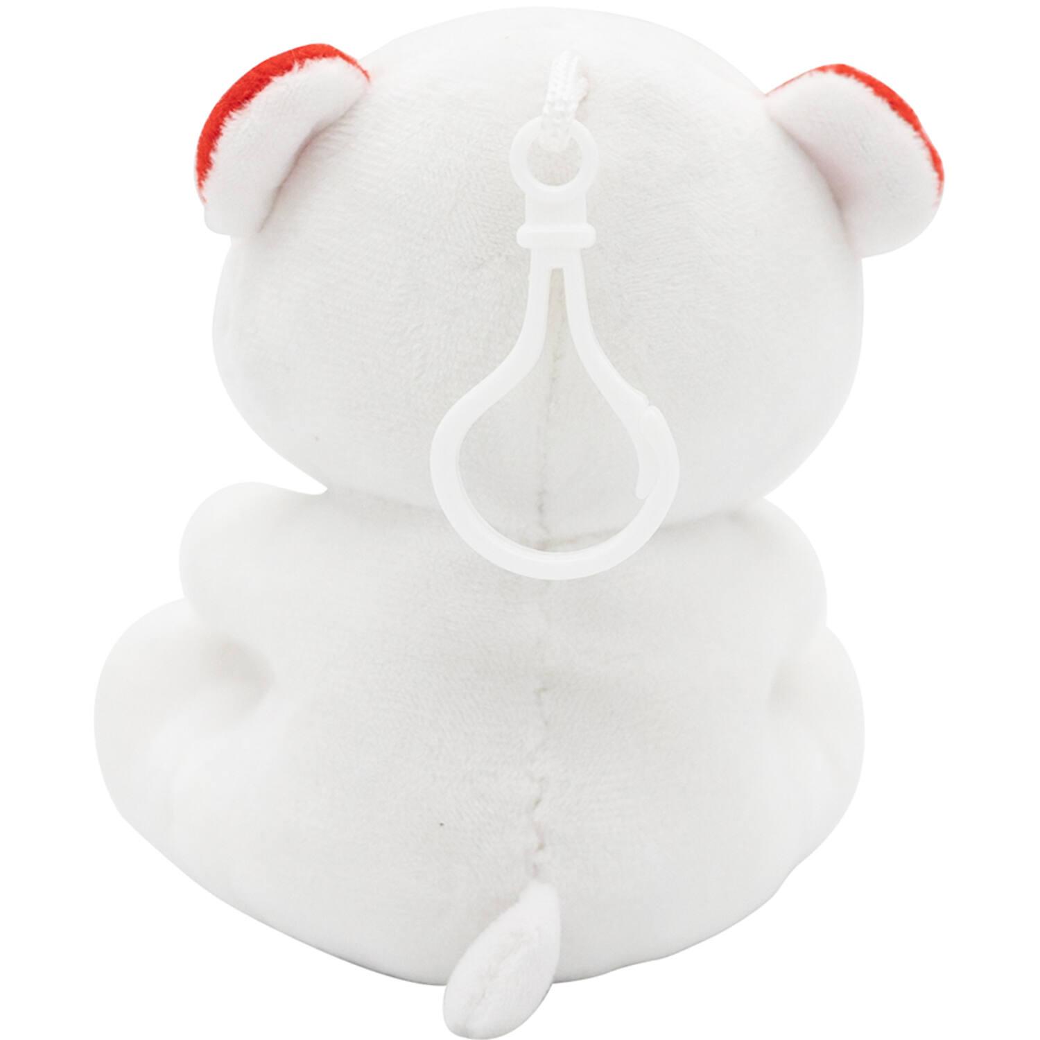 2-in-1 plush toy balloon weight polar bear with hook, 11cm, 90g