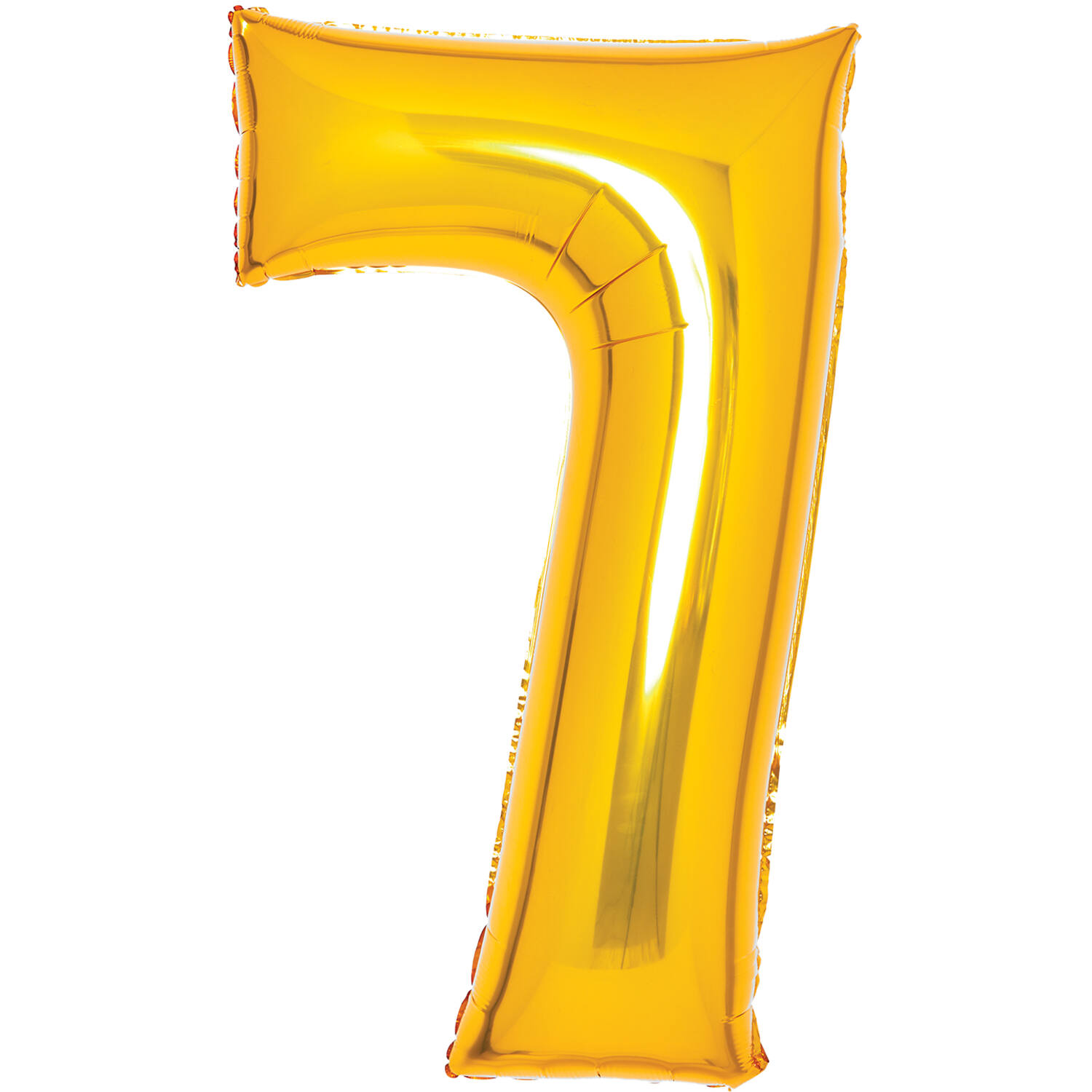 Medium Number 7 Gold Foil Balloon N26 Packaged 26IN 70 cm x 45 cm