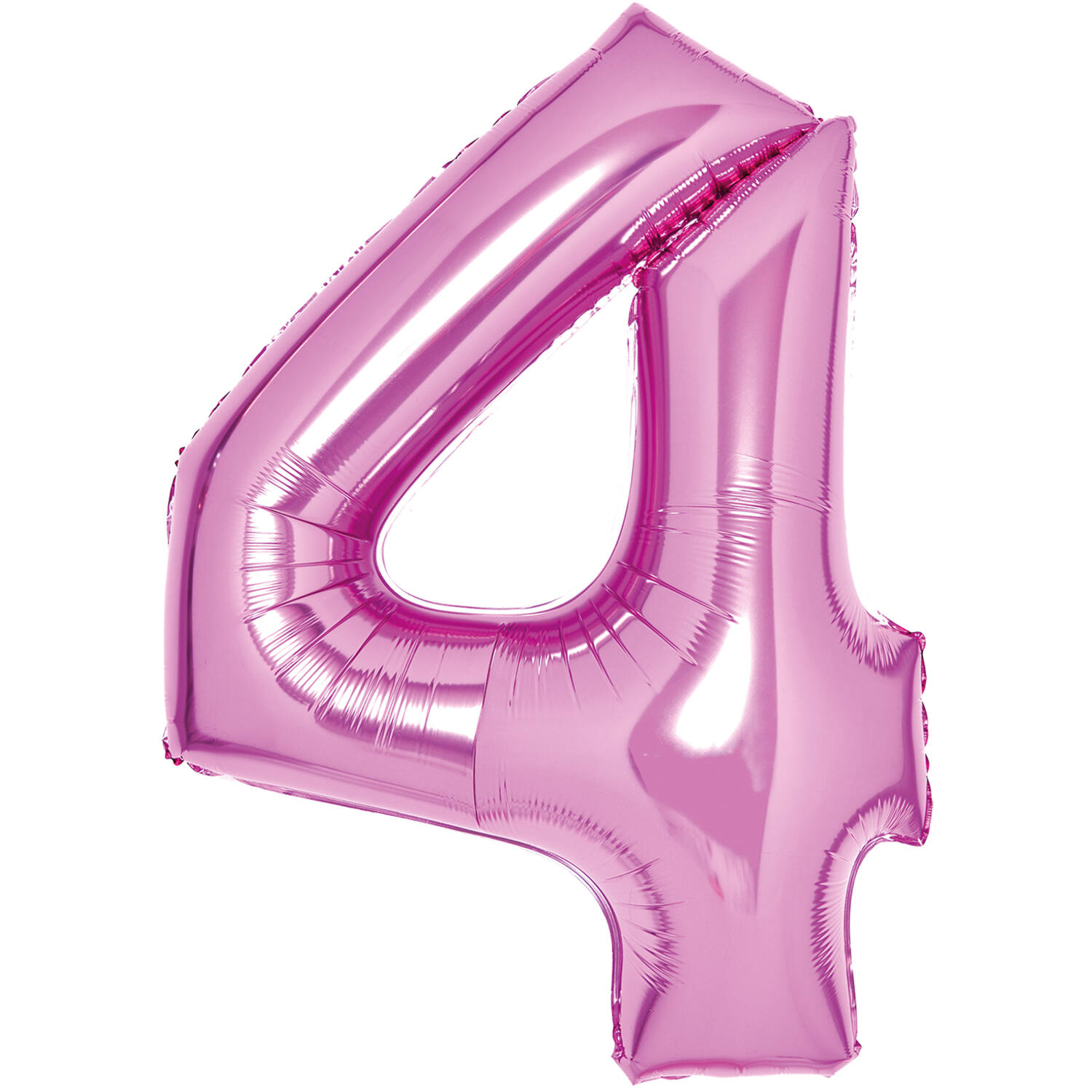 Medium Number 4 Pink Foil Balloon N26 Packaged 26IN 74 cm x 51 cm