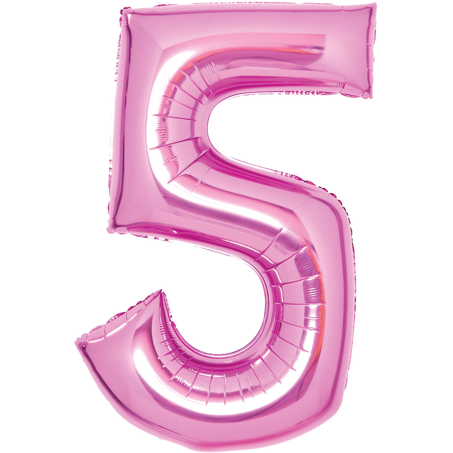 Medium Number 5 Pink Foil Balloon N26 Packaged 26IN 72 cm x 52 cm