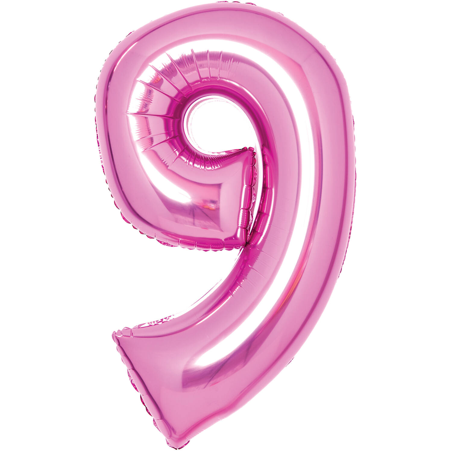 Medium Number 9 Pink Foil Balloon N26 Packaged 26IN 74 cm x 47 cm