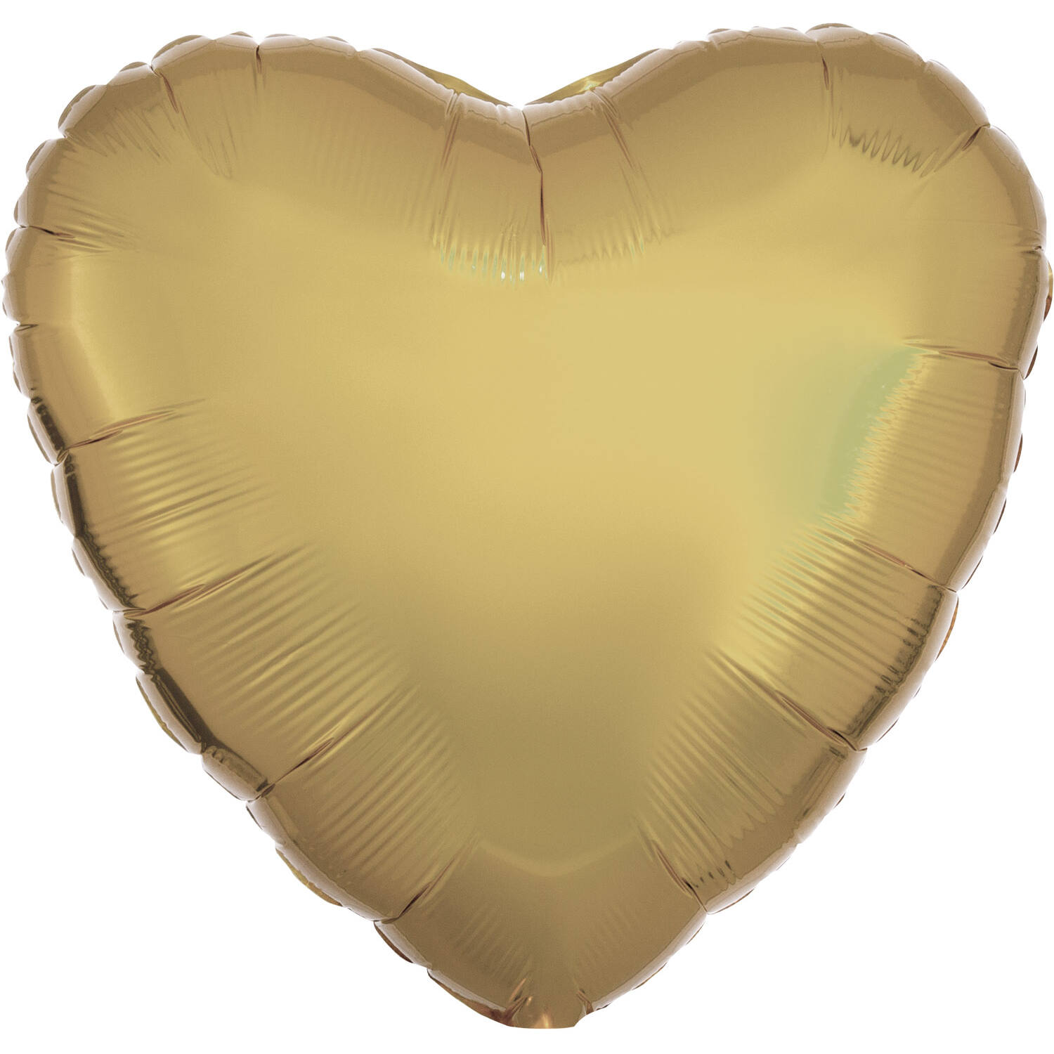 Standard Metallic White Gold Heart Foil Balloon C16 Packaged 43 cm