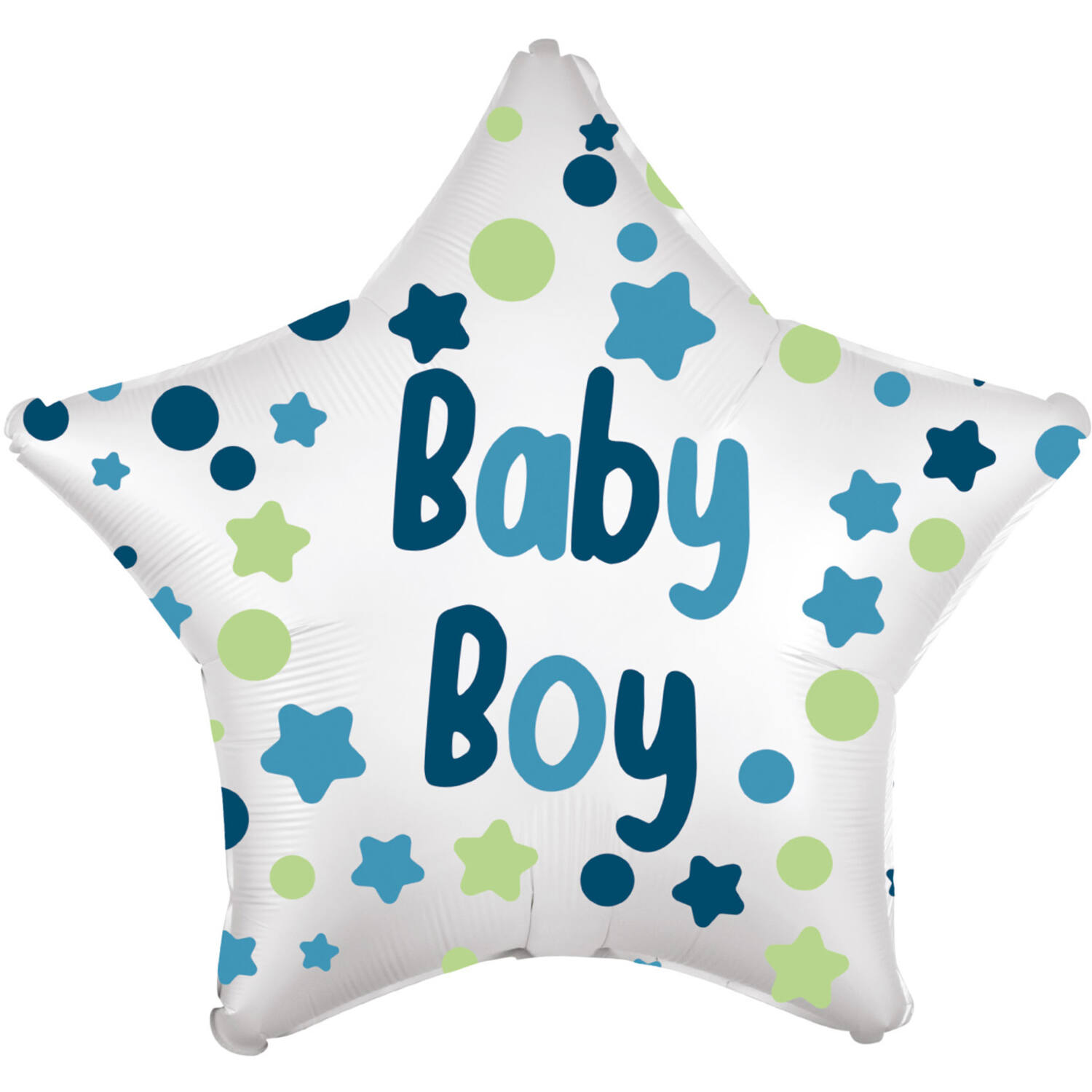 Standard Baby Boy Star Foil Balloon C40 Packaged 43 cm