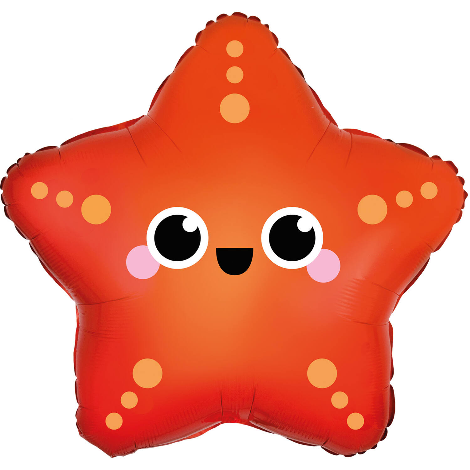 Standard Shape Ocean Buddies Starfish Foil Balloon C50 Packaged 43 cm x 43 cm