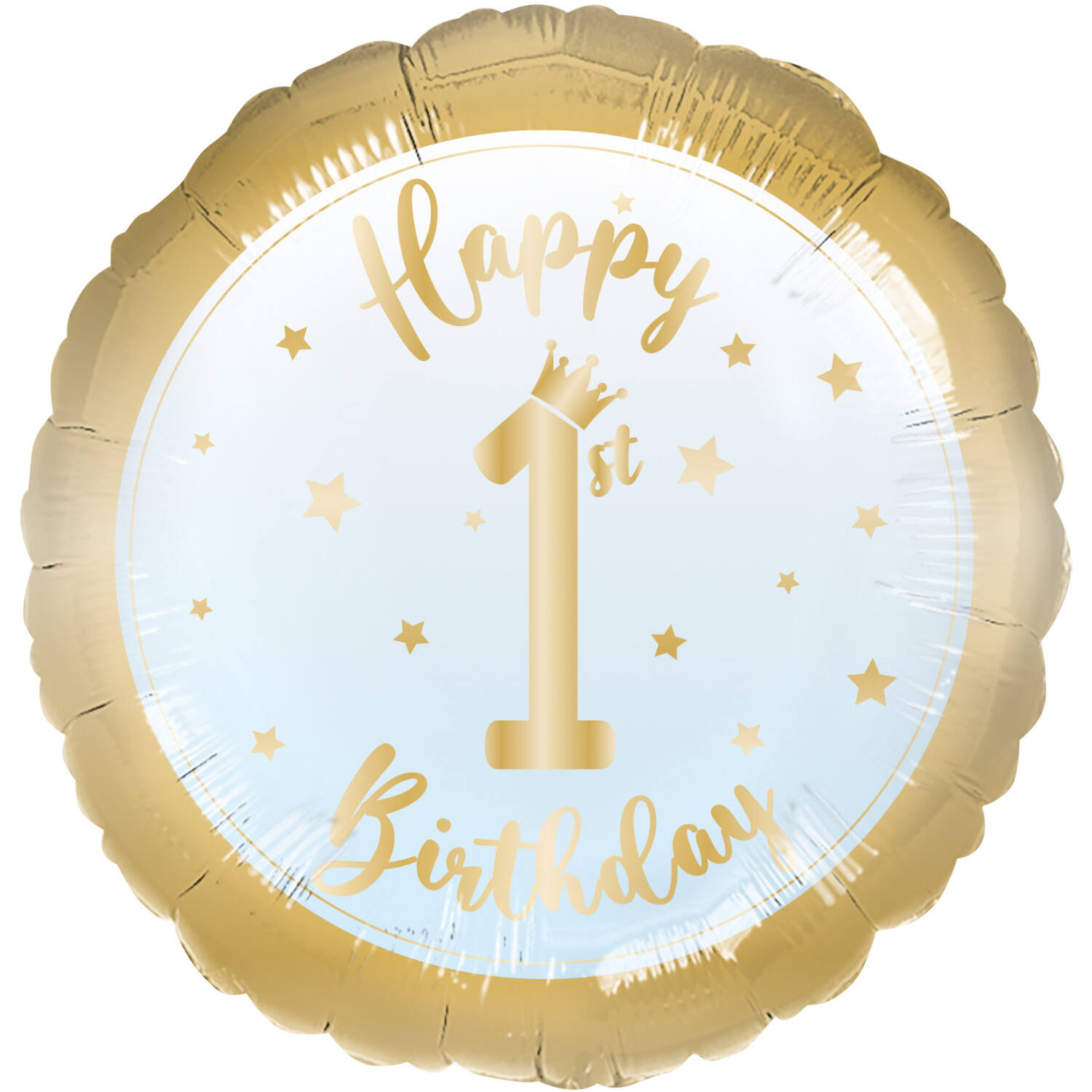 Standard 1st Birthday Boy Foil Balloon C40 Packaged 43 cm
