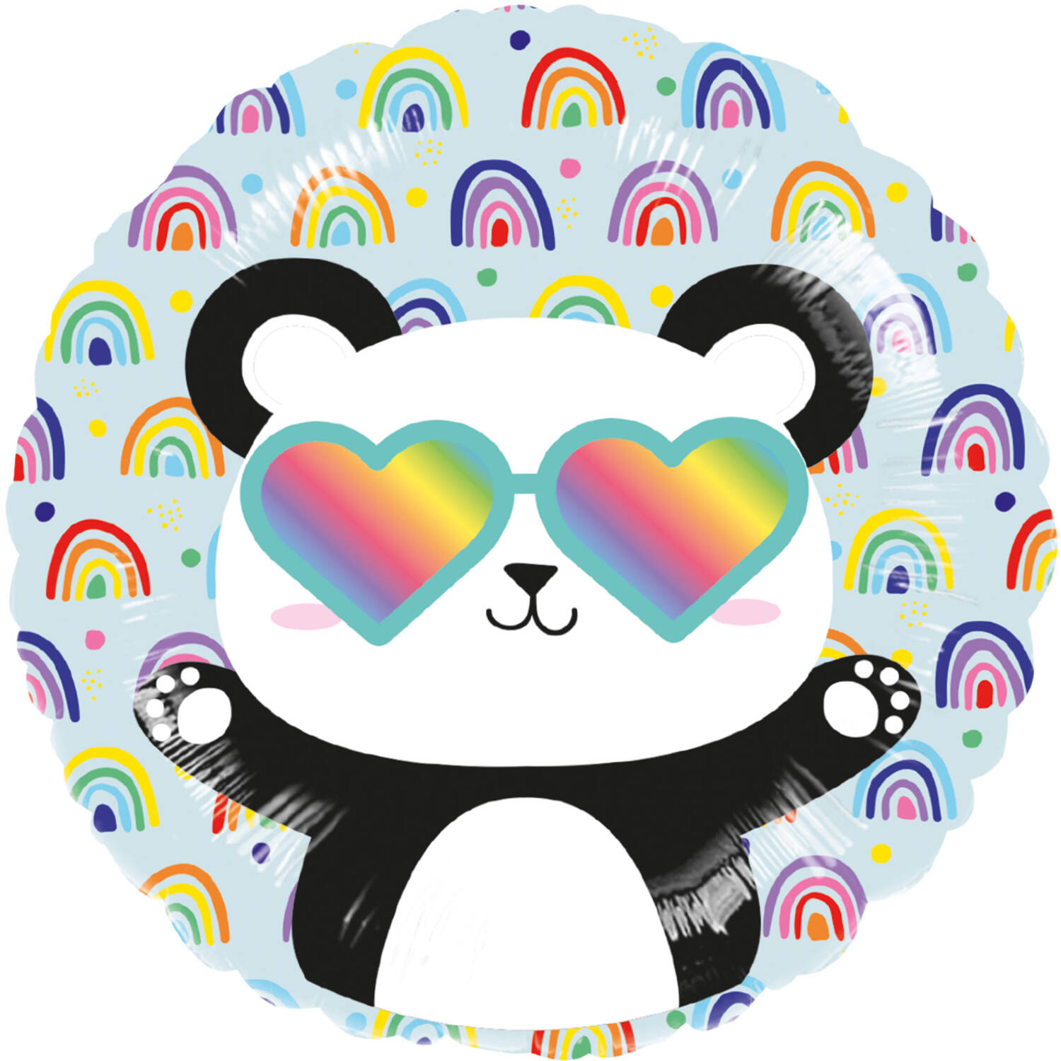 Standard Happy Panda Foil Balloon C40 Packaged 43 cm