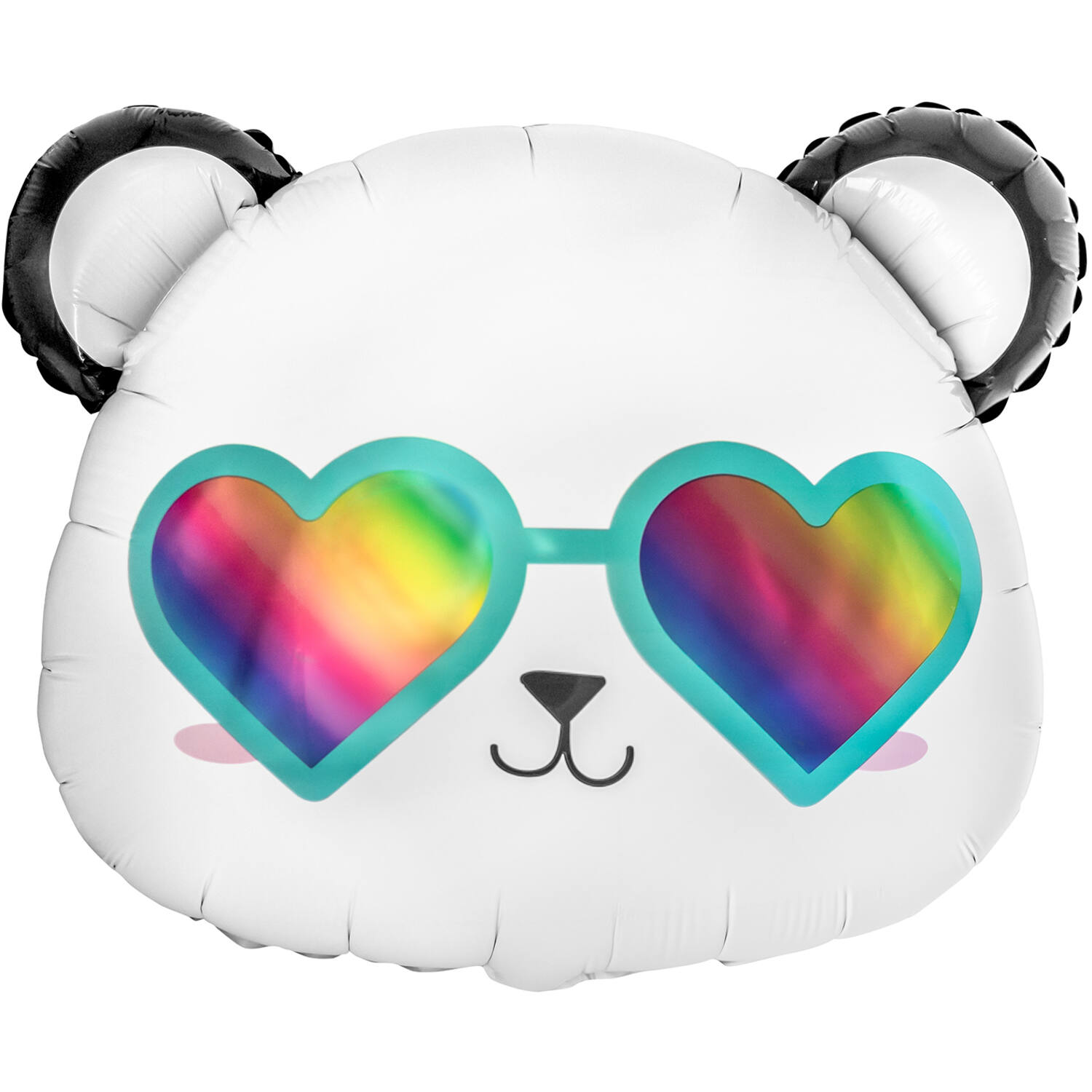 Large Shape Happy Panda Foil Balloon H40 Packaged