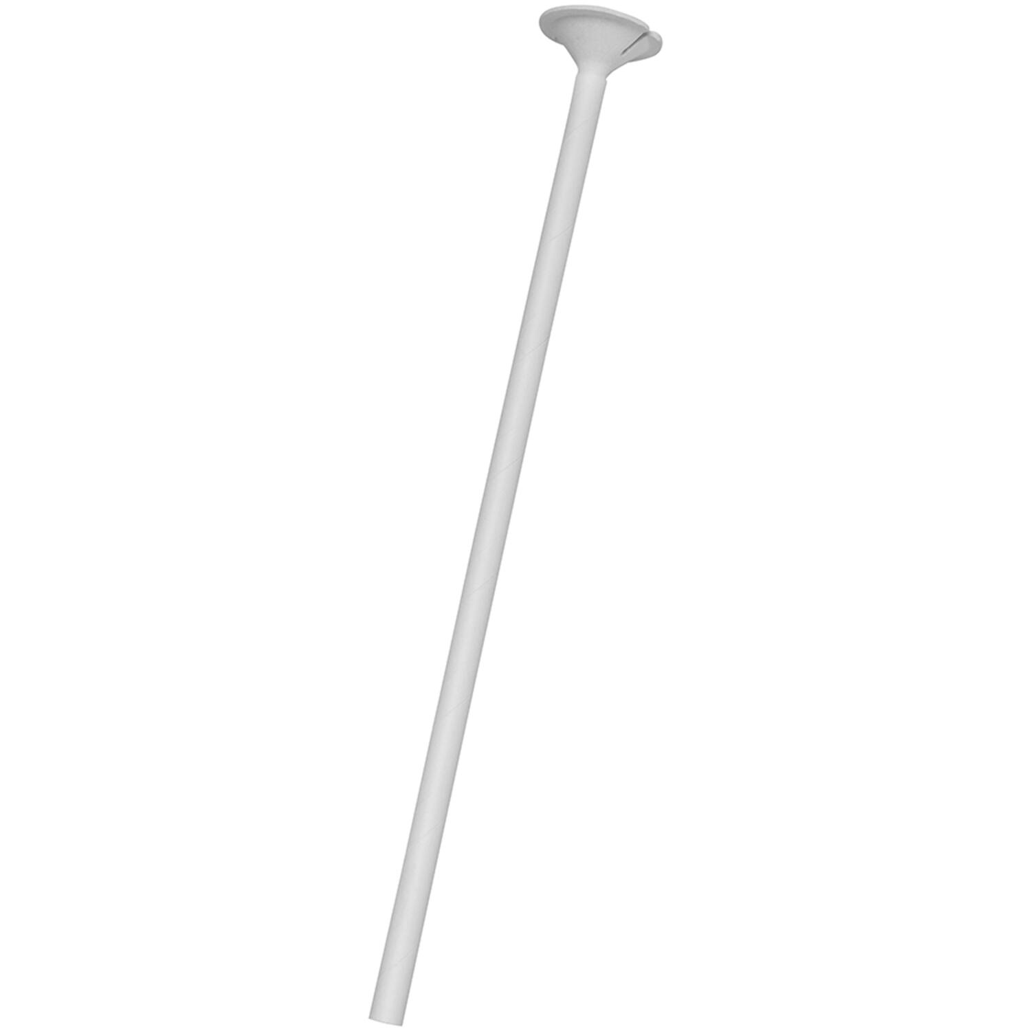 Balloon Stick White with Cup Paper Length 30 cm