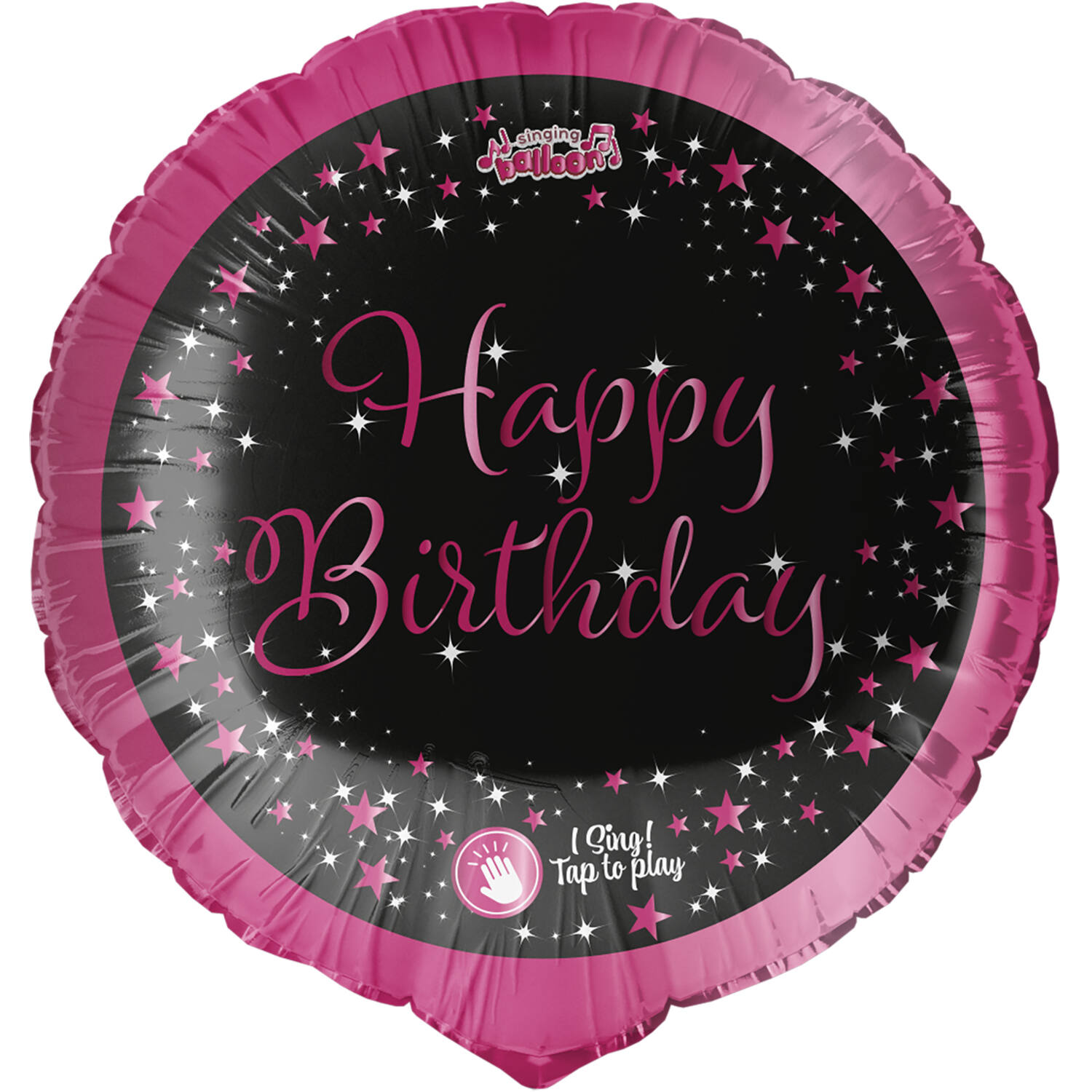 Singing Balloon Starlight Birthday Pink Happy Birthday Foli Balloon H80 Packaged 71 cm