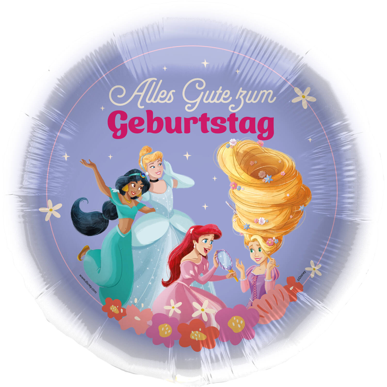 Foil Balloon - Disney Princesses "ALLES GUTE ZUM GEBURTSTAG" - 45 cm