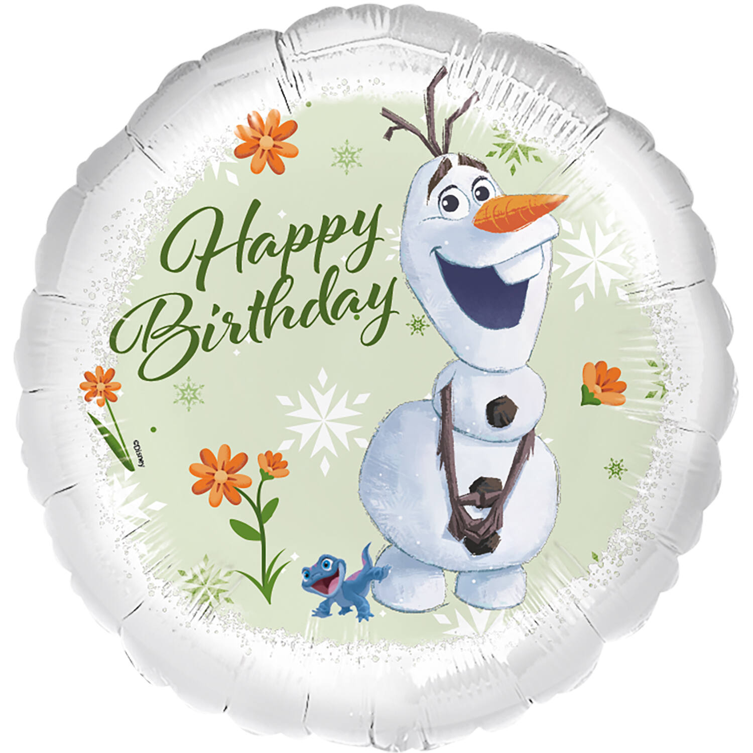 Foil Balloon - Frozen Olaf & Bruni "Happy Birthday" - 45 cm