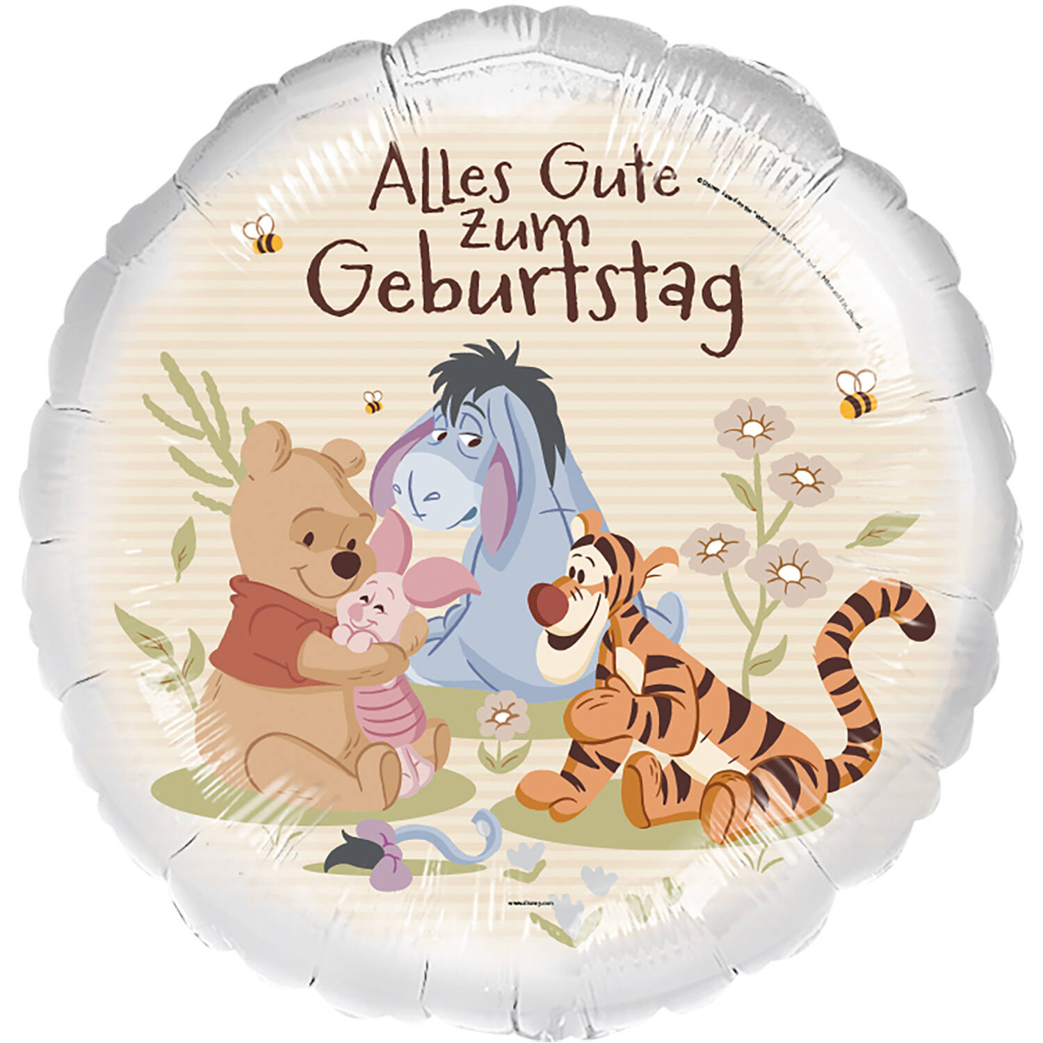 Foil Balloon - Winnie the Pooh "Alles Gute Zum Geburtstag"  - 45 cm