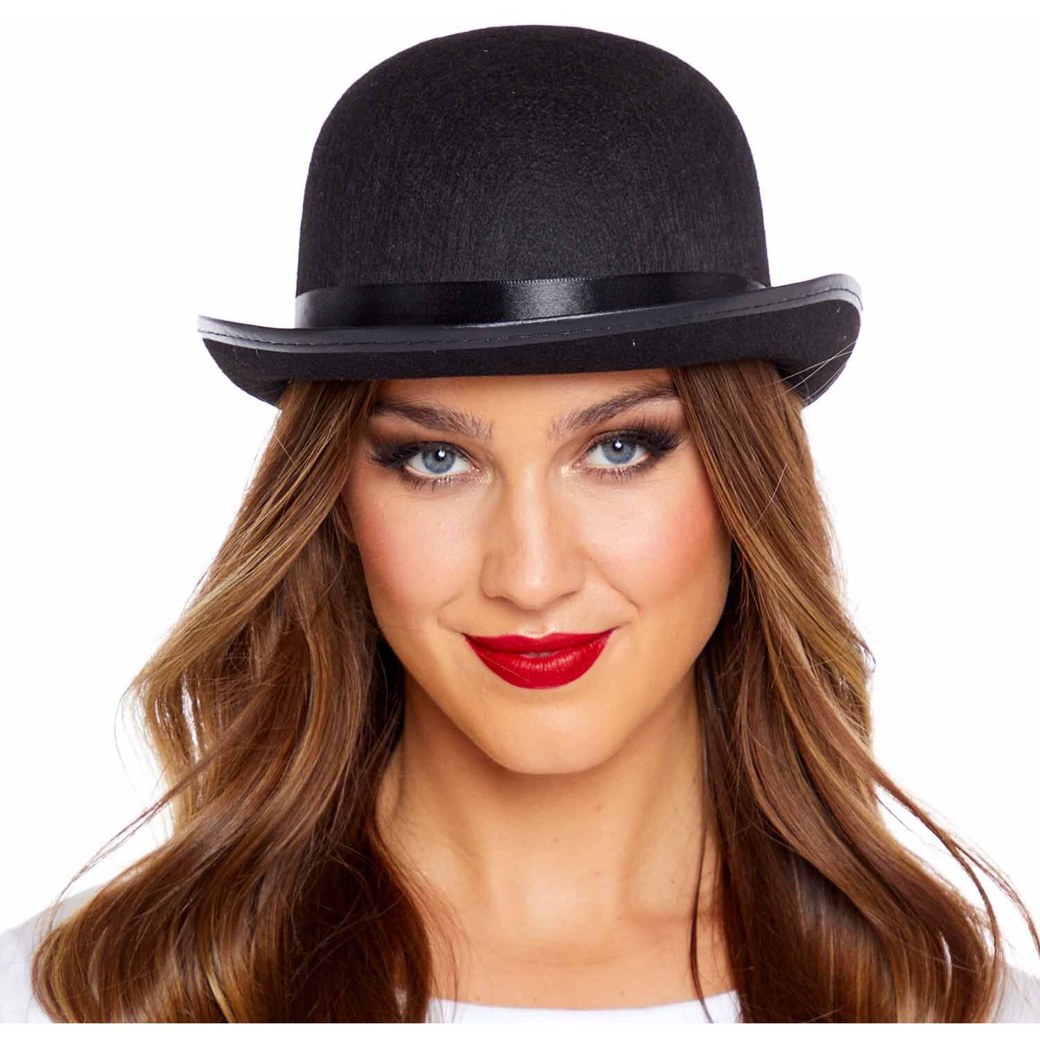Bowler Hat molded - Black One size