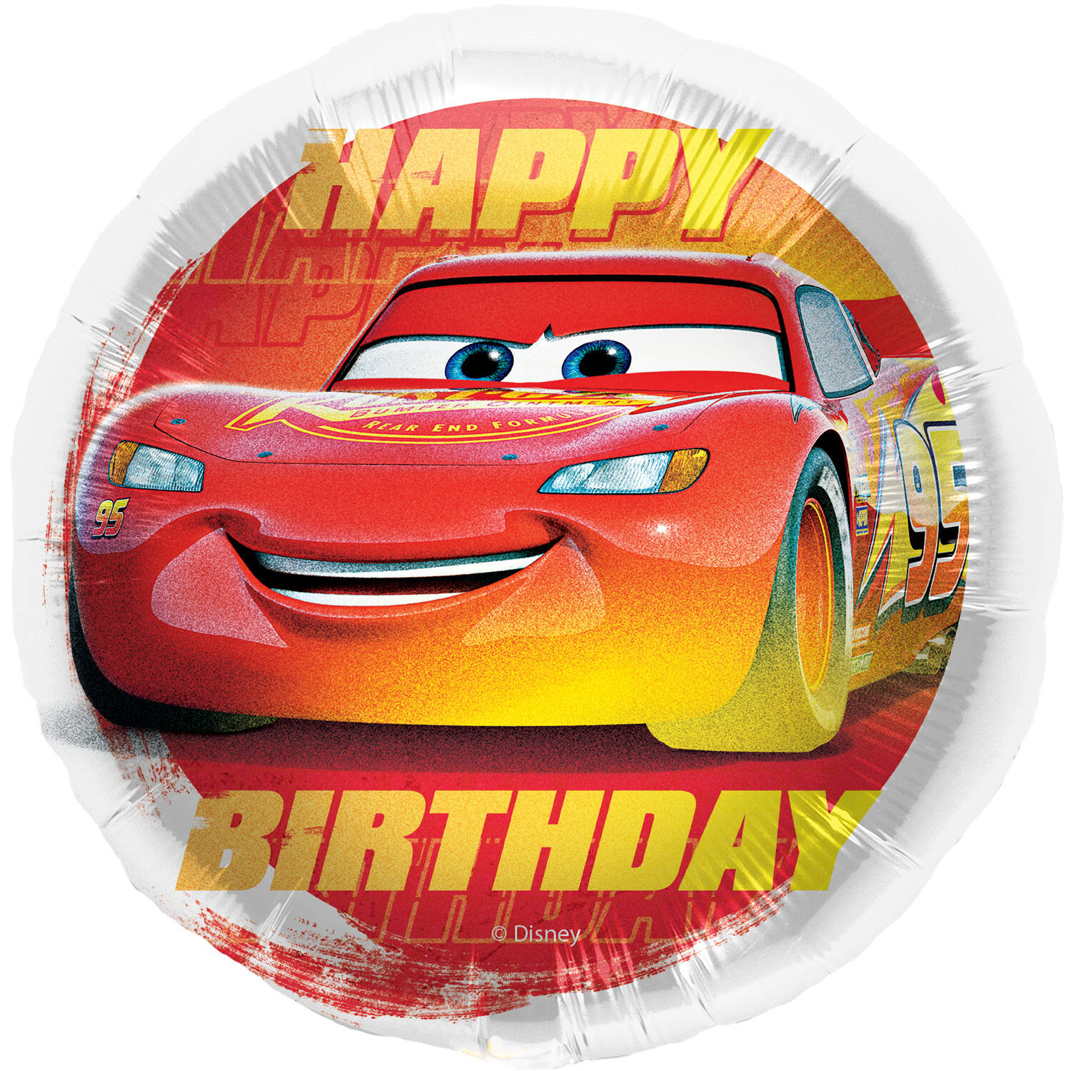 Foil Balloon - Cars "HAPPY BIRTHDAY" - 45 cm