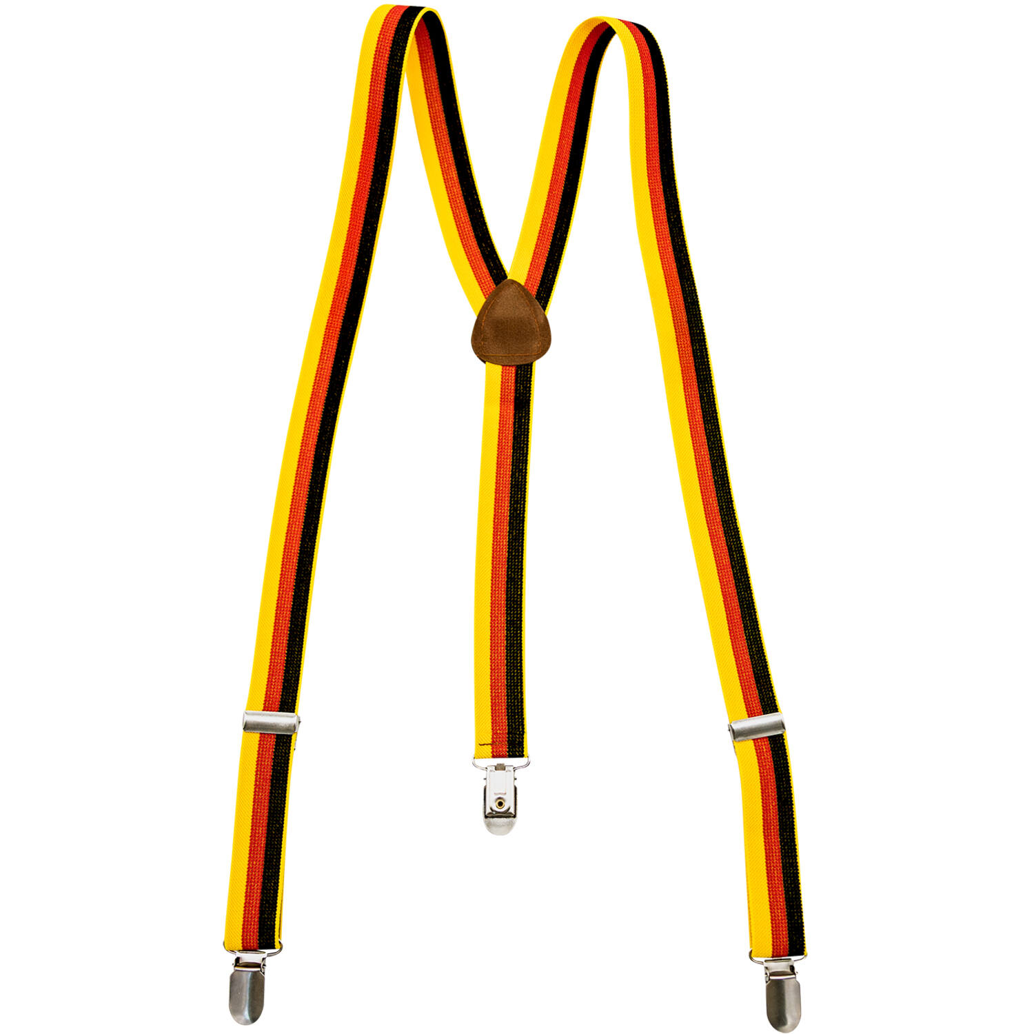 Suspenders in German flag colors