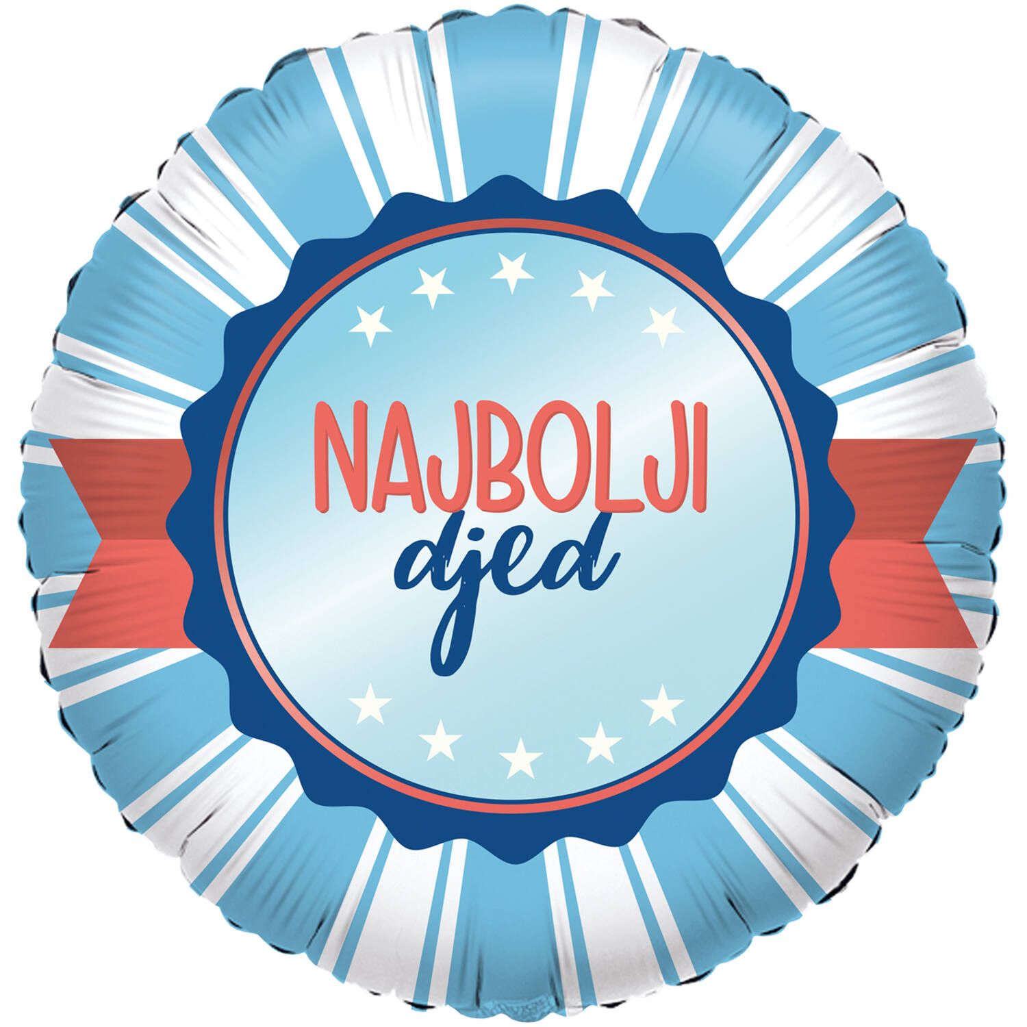 Foil Balloon - "NAJBOLJI djed" - Blue - Croatian - 45 cm