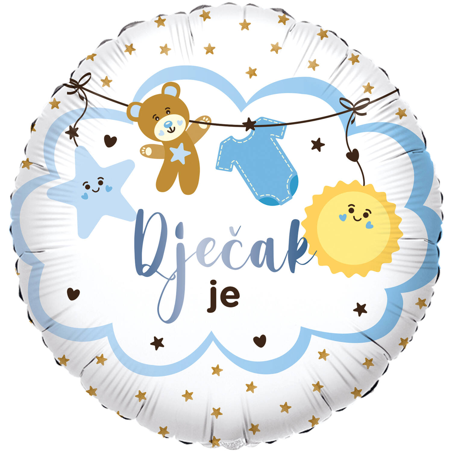 Foil Balloon - "Dječak je" - Croatian - 45 cm
