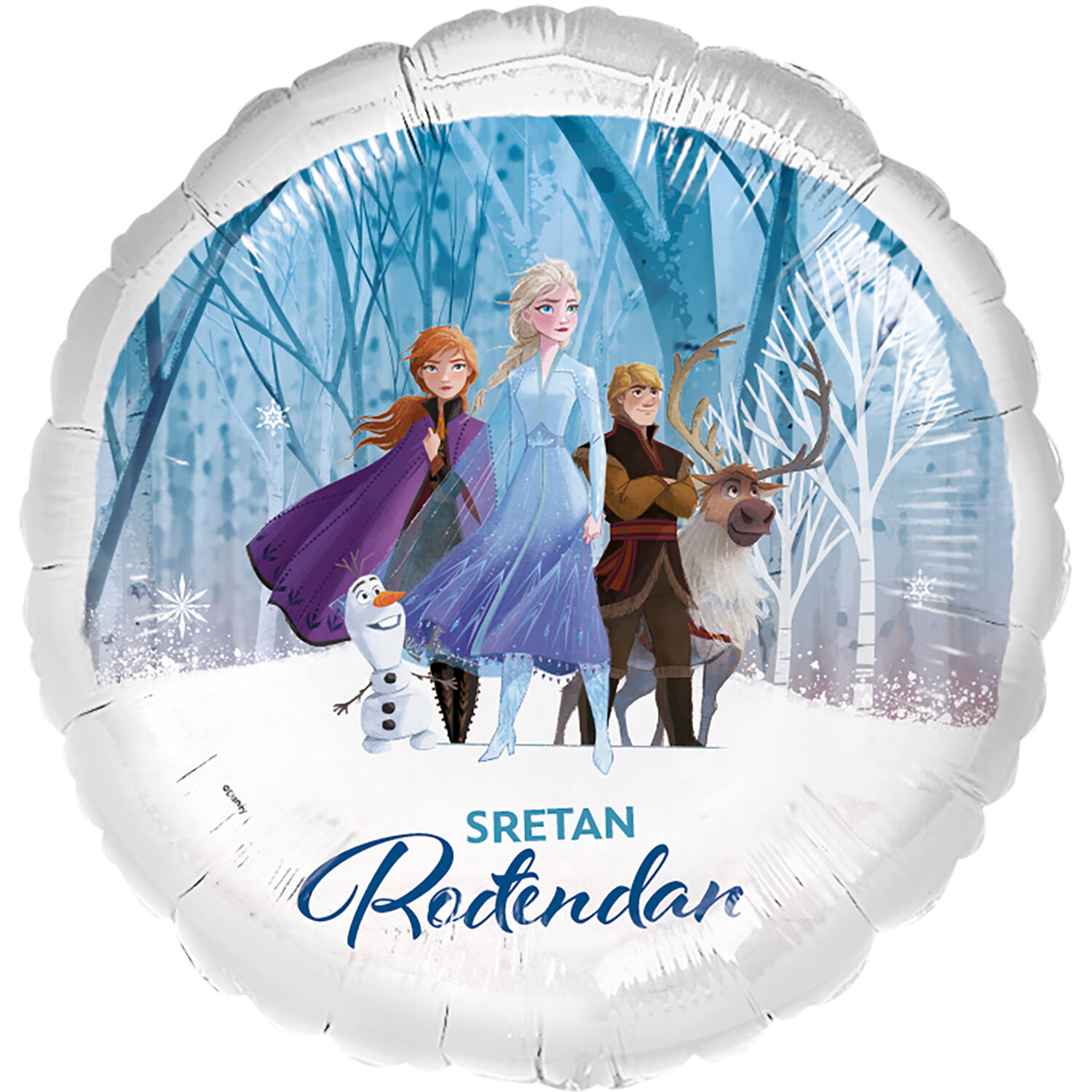 Foil Balloon - Frozen "SRETAN rođendan" - Croatian - 45 cm